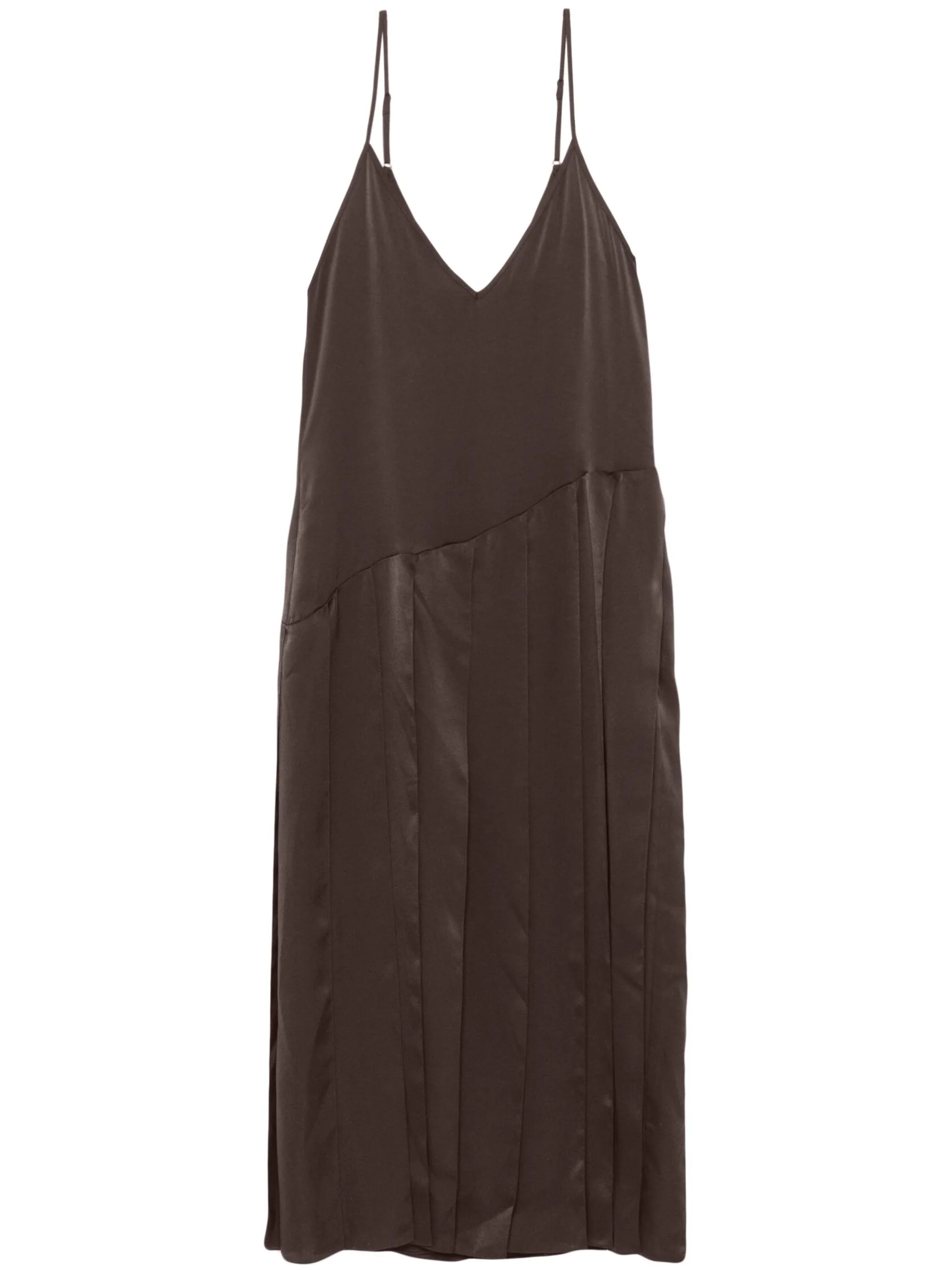 pleated midi dress