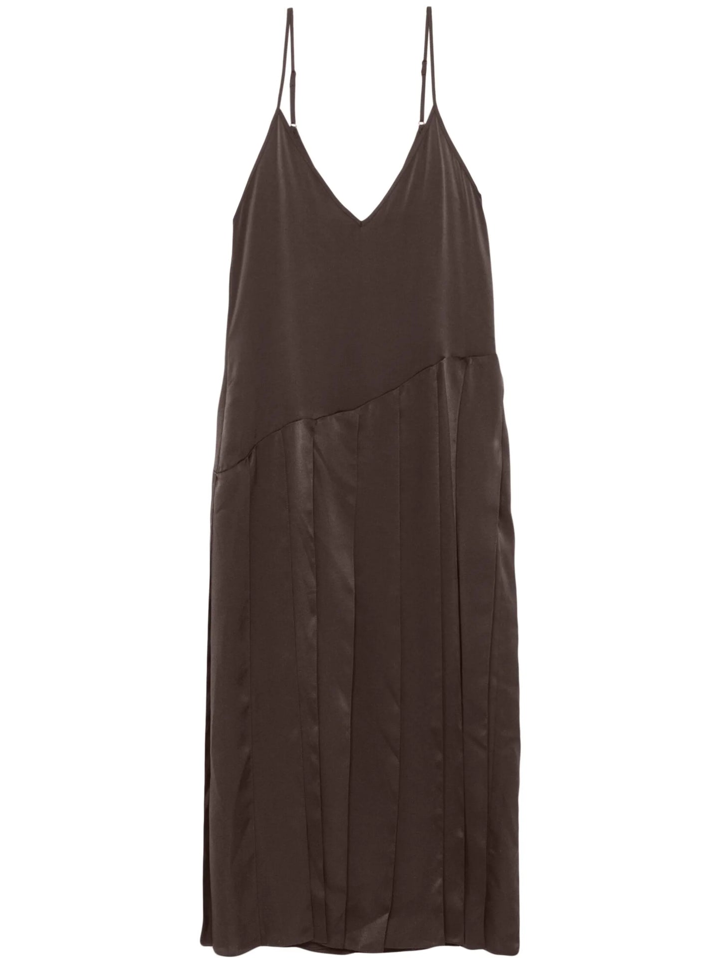 pleated midi dress