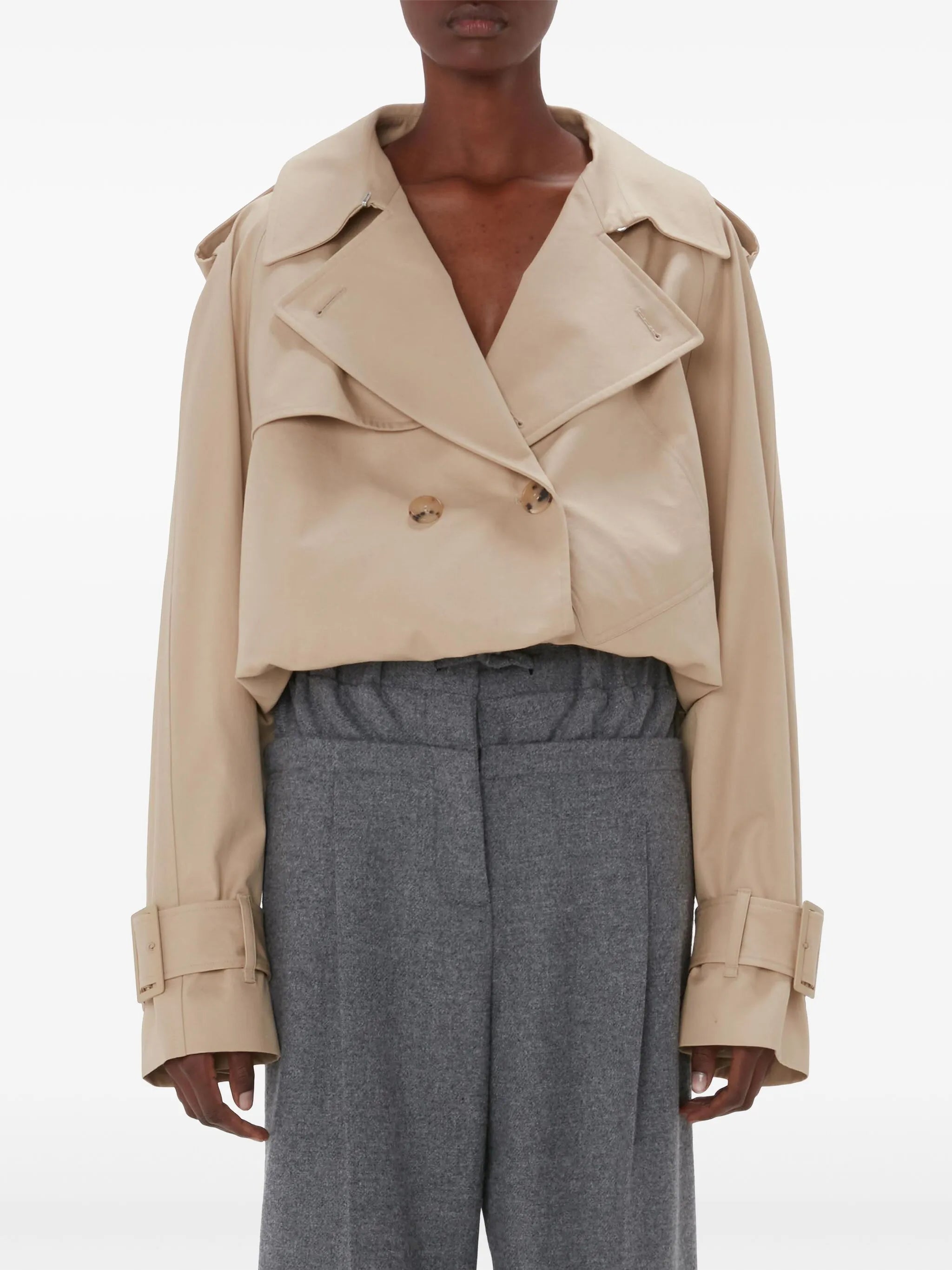 cropped trench coat