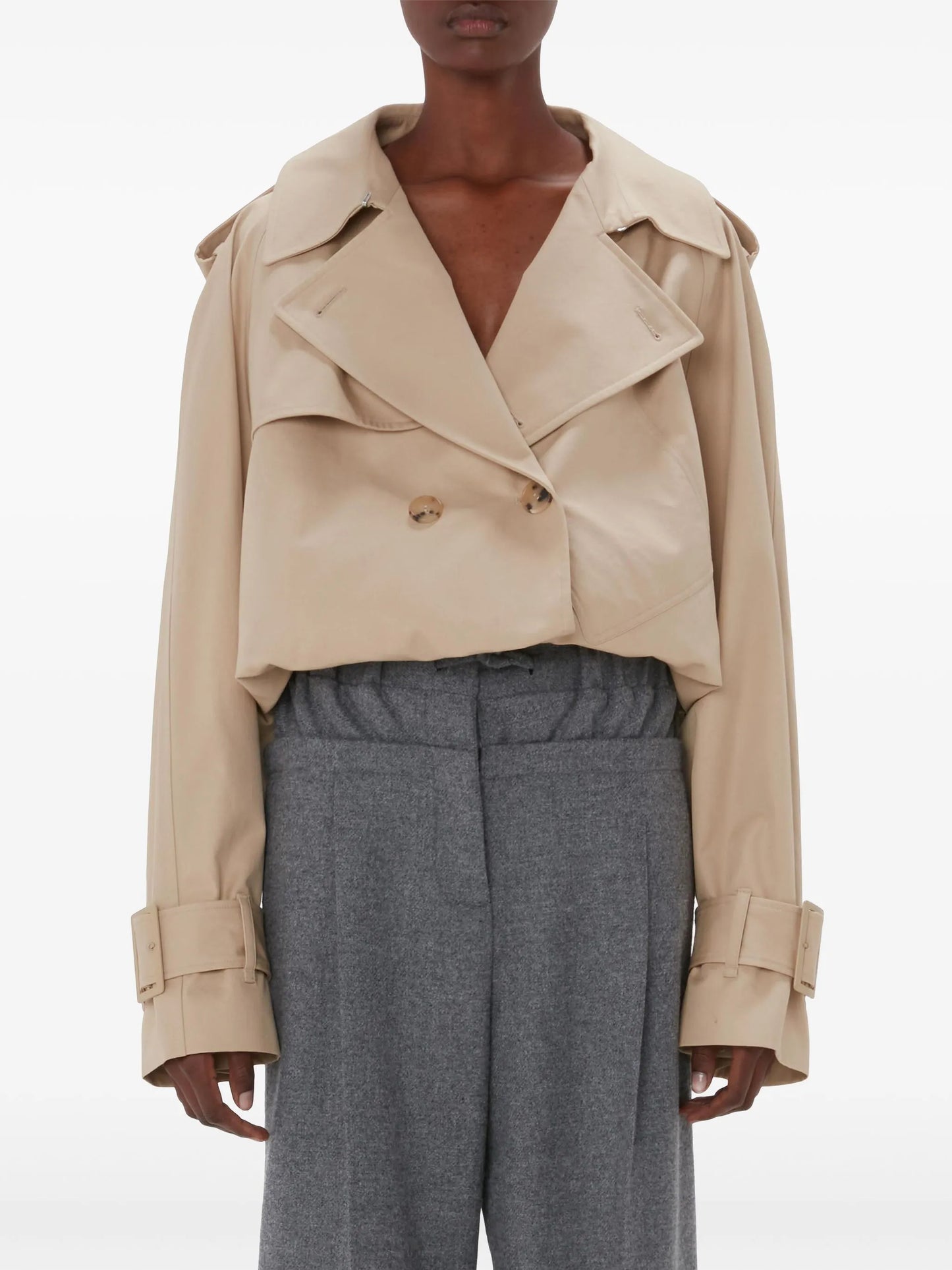 cropped trench coat