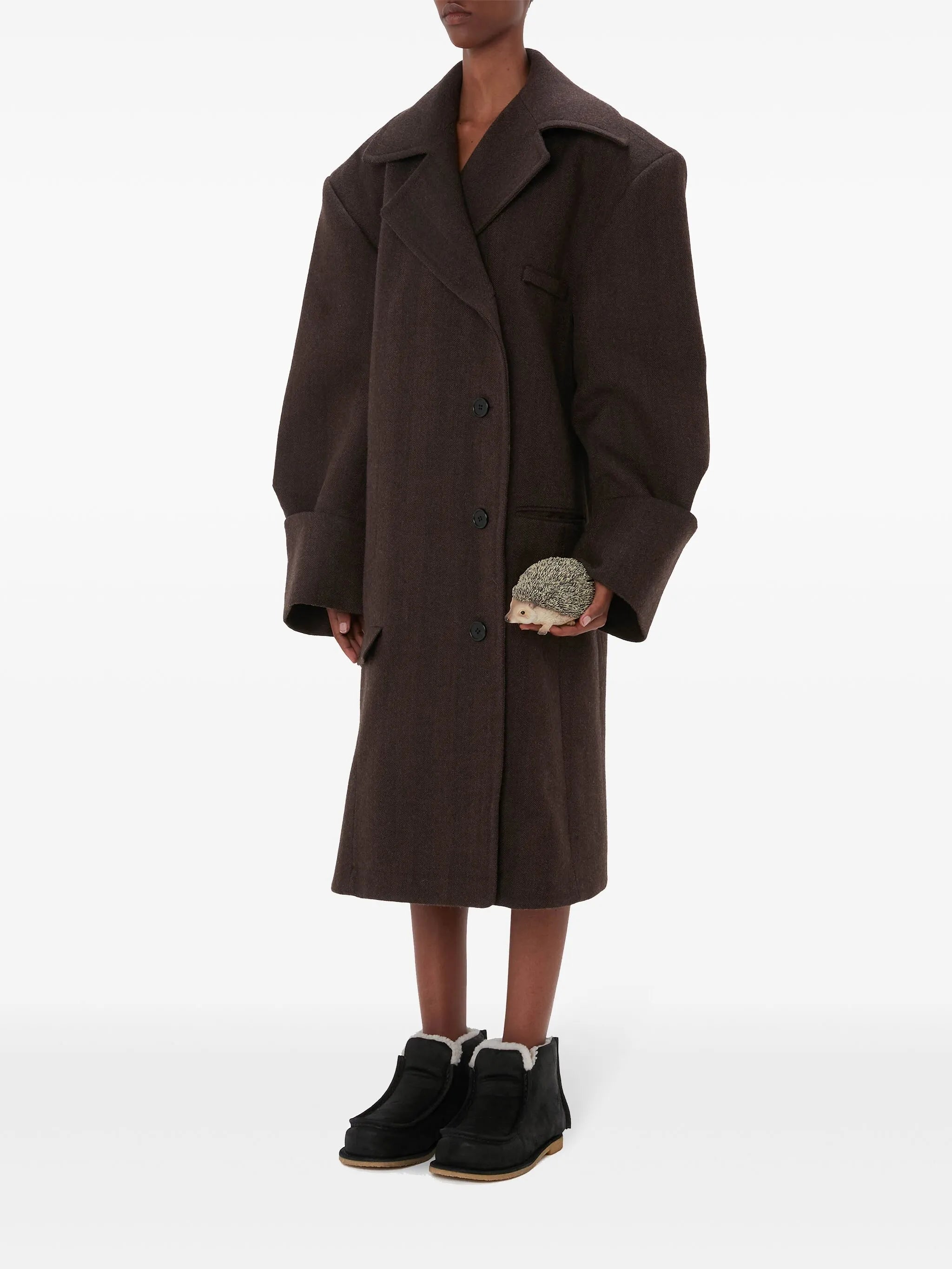 turn-up cuff coat