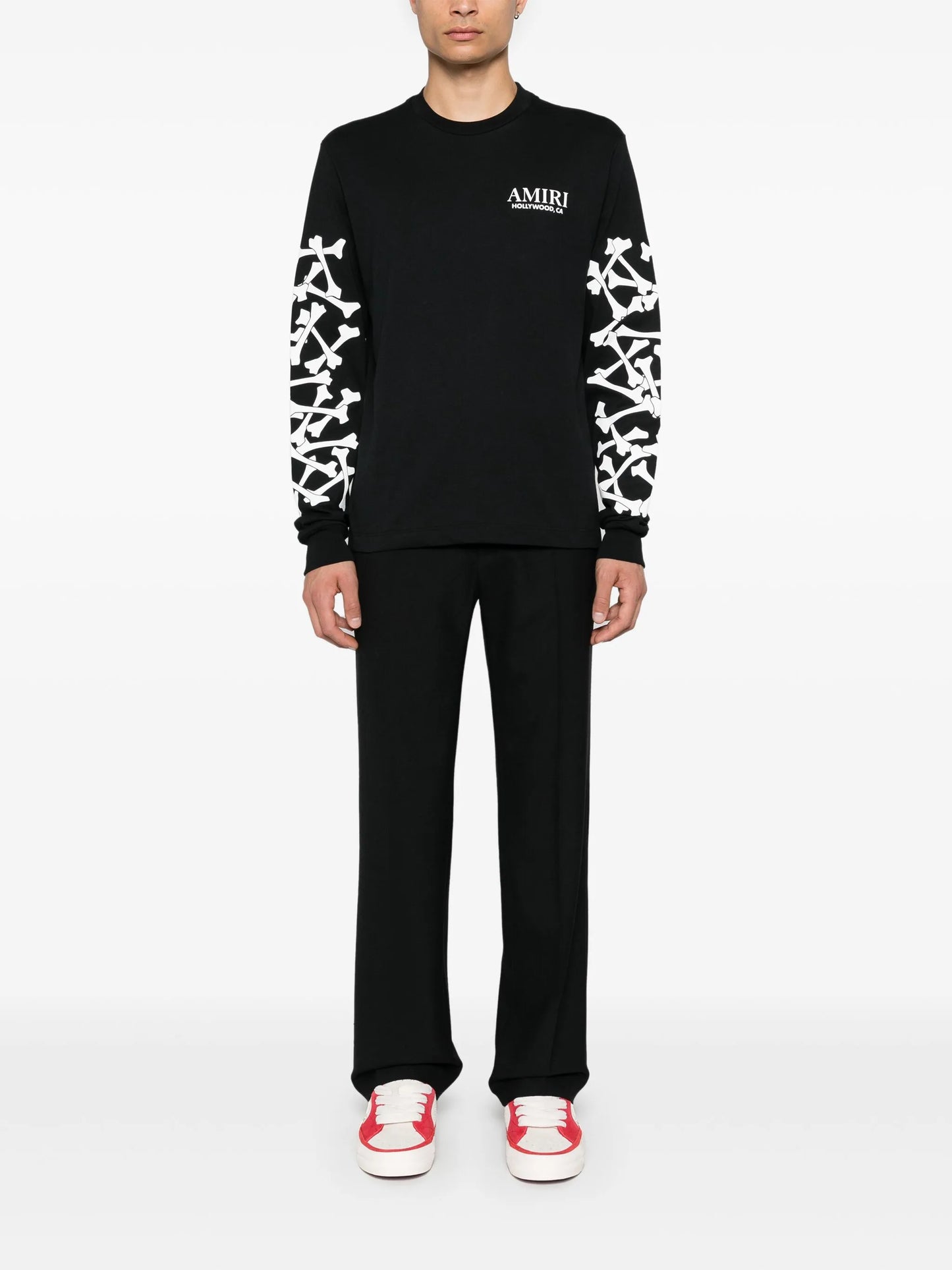 Bones stacked long-sleeve T-shirt