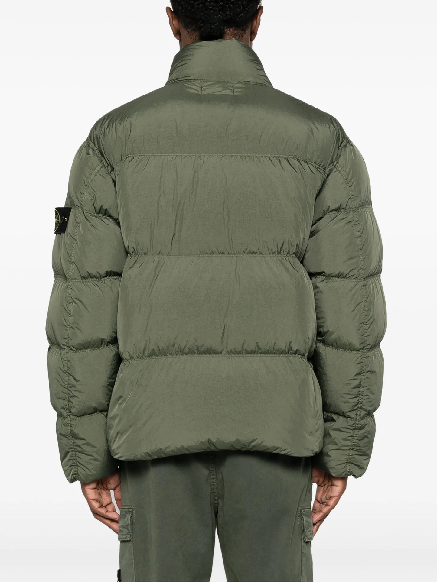 compass-badge puffer jacket