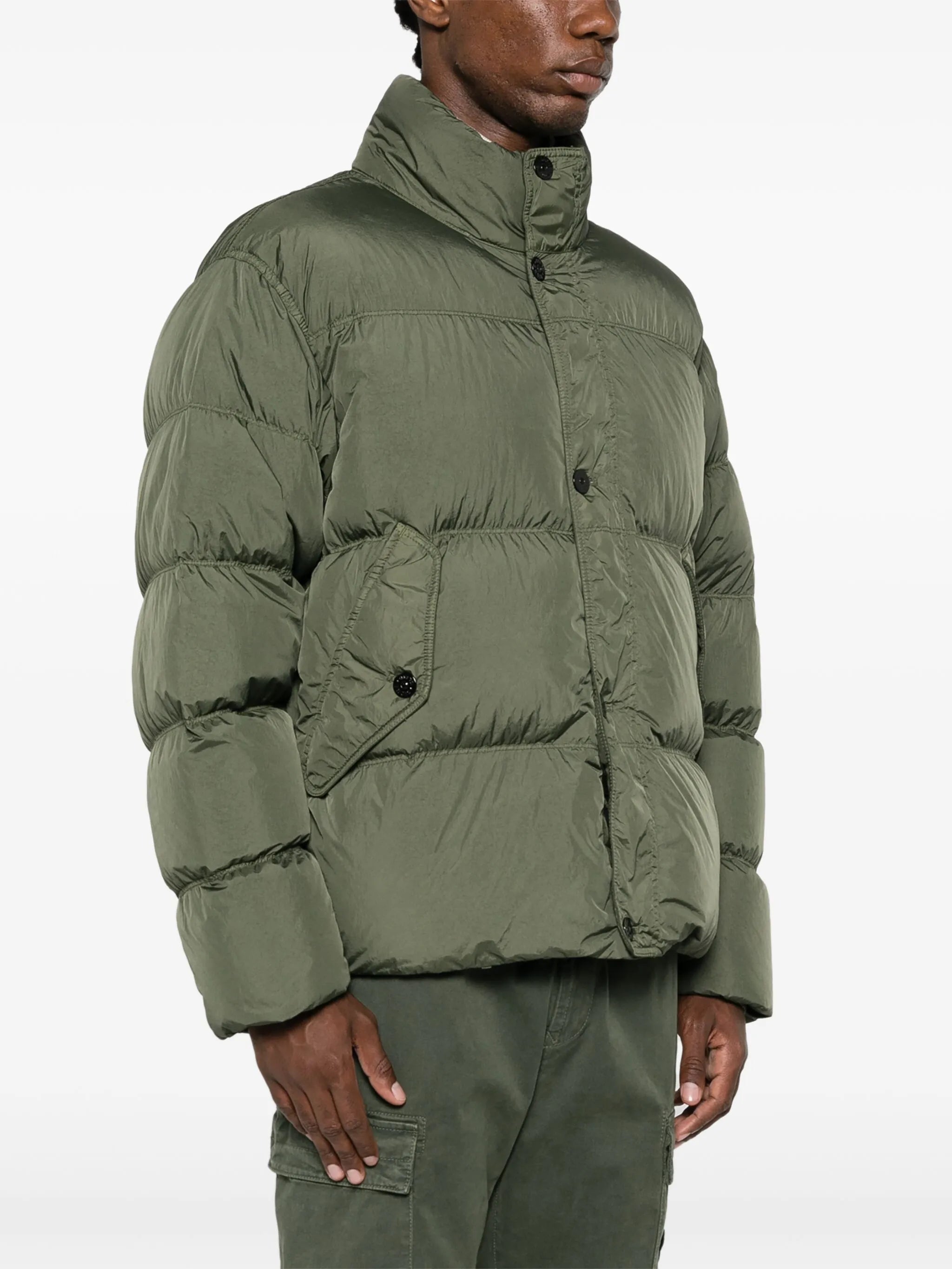 compass-badge puffer jacket