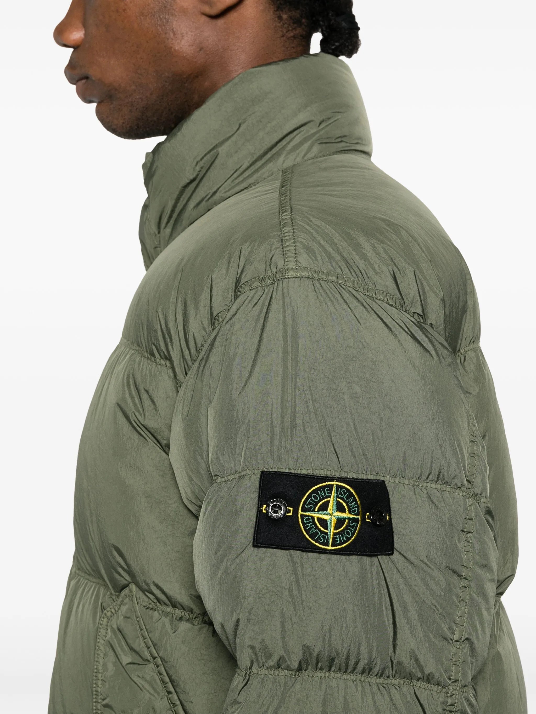 compass-badge puffer jacket
