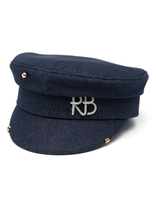 piercing-detailed baker boy cap