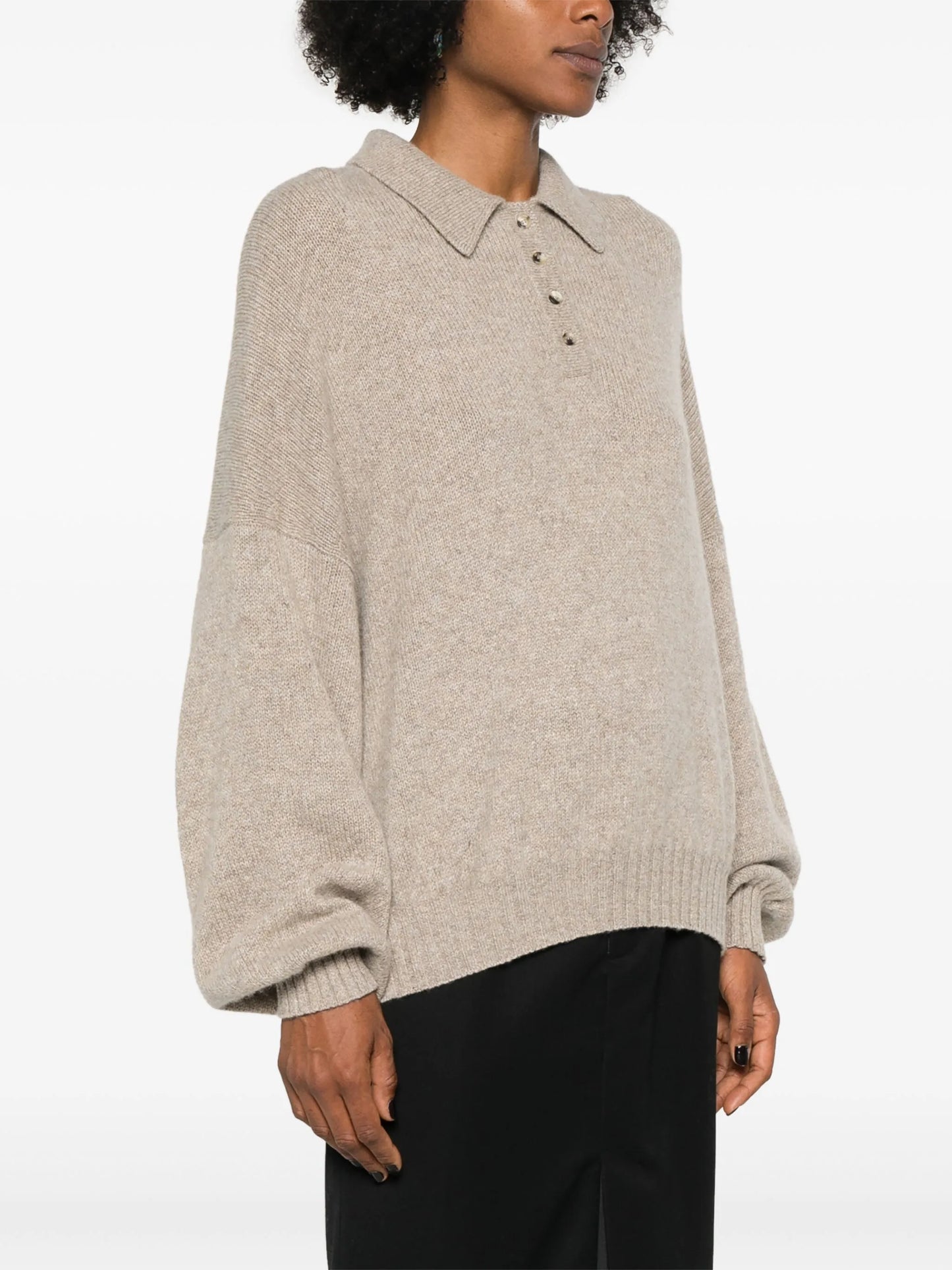 Rene cashmere blend polo jumper