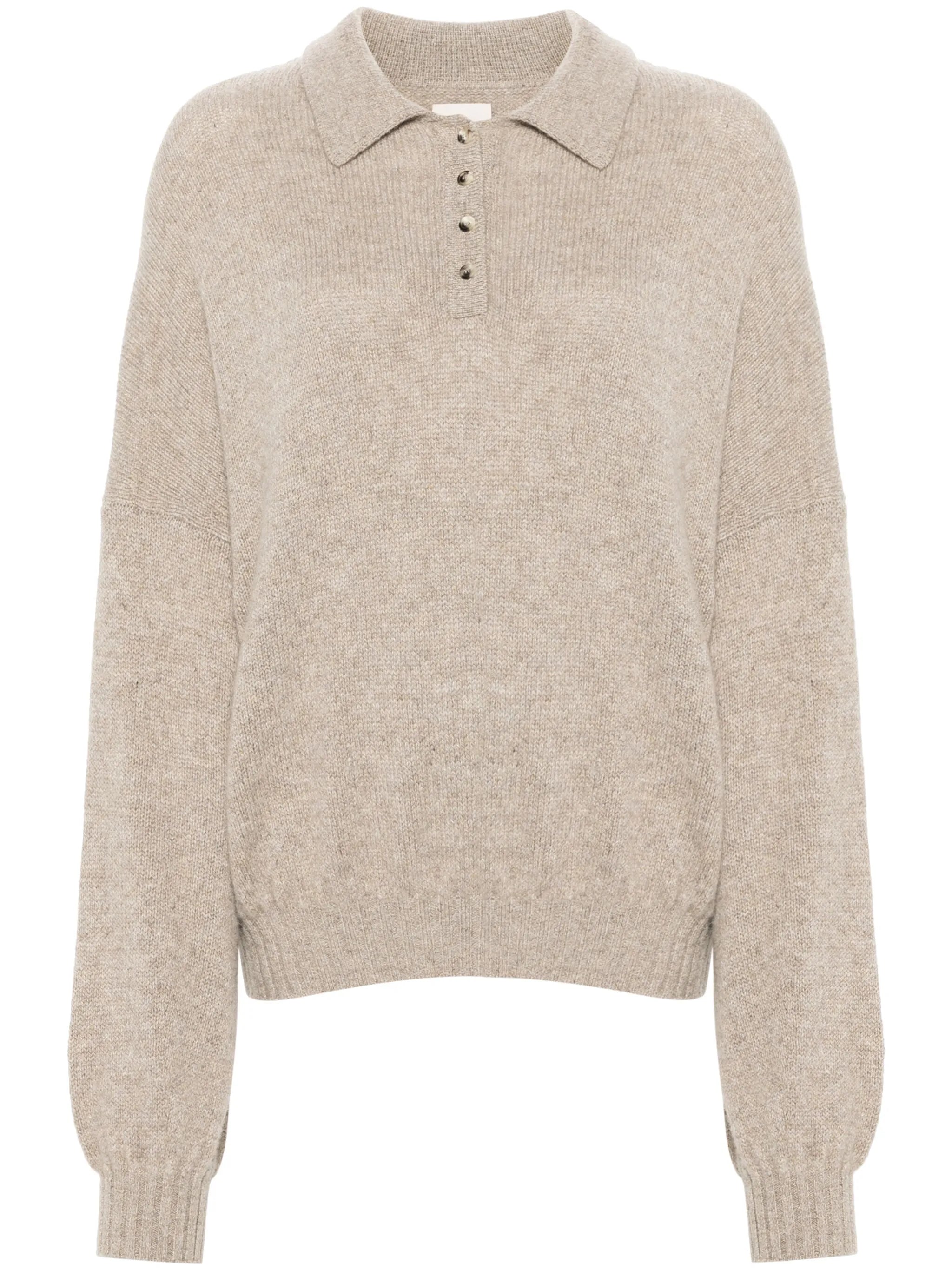 Rene cashmere blend polo jumper