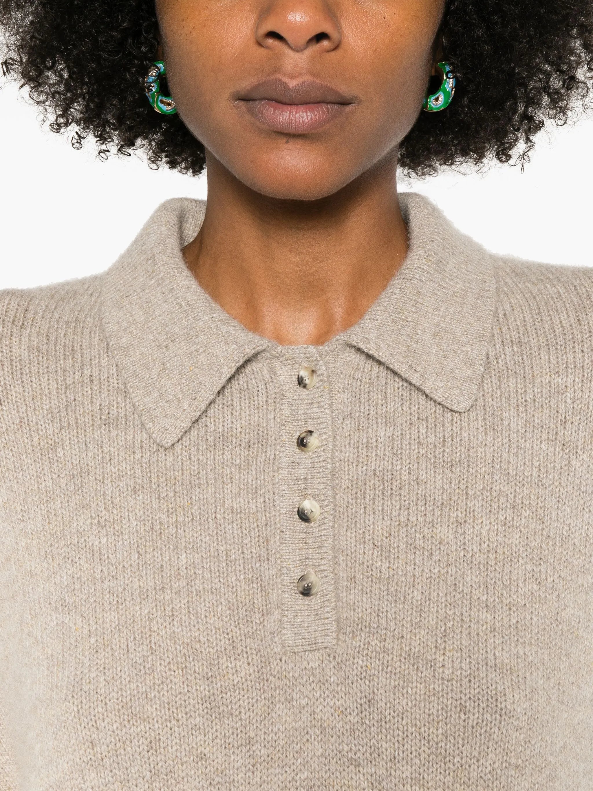 Rene cashmere blend polo jumper