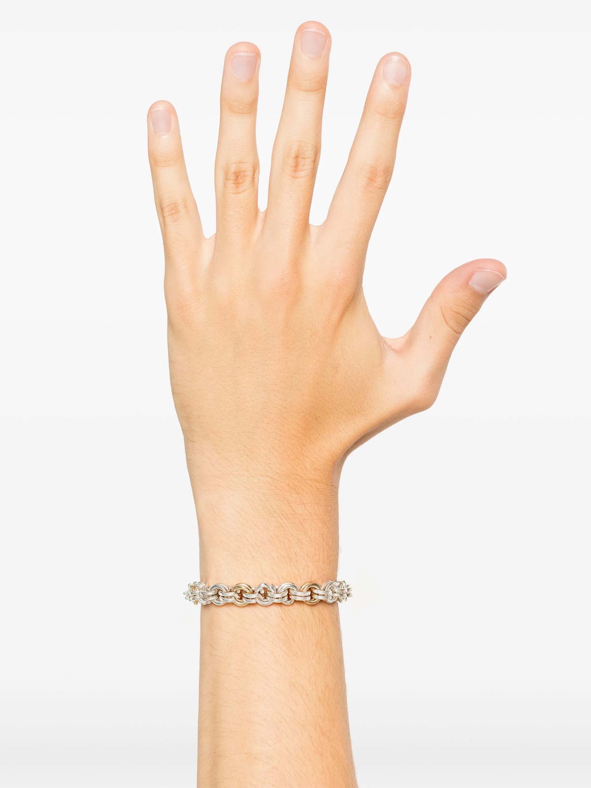 14K yellow gold two-tone bracelet