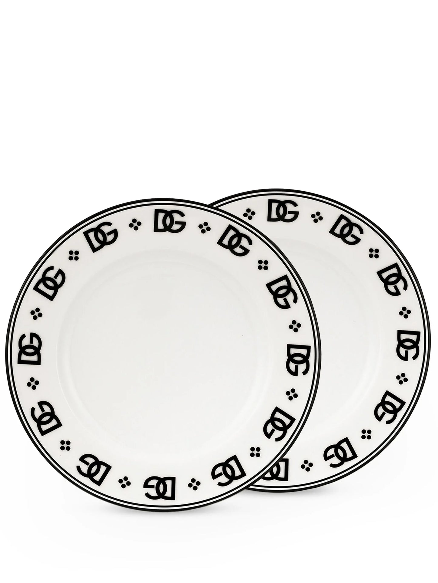 DG logo porcelain plate (set of two)