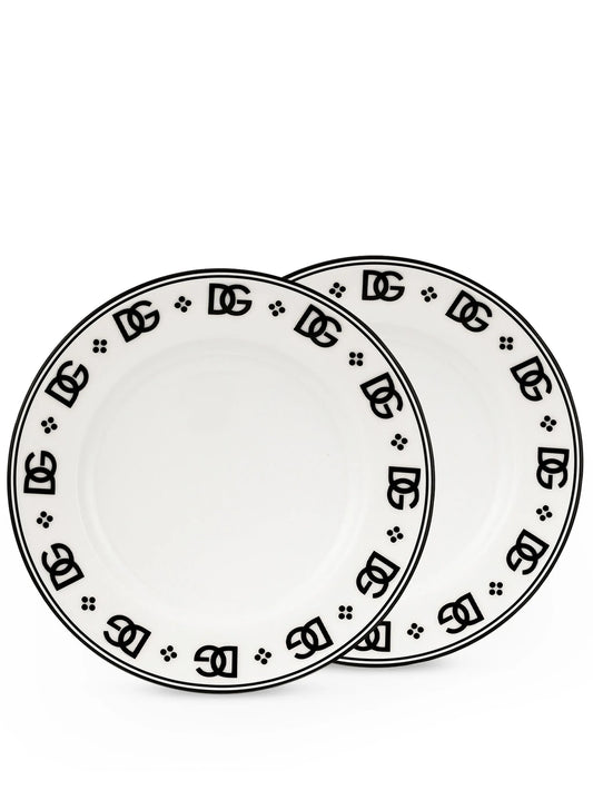 DG logo porcelain plate (set of two)