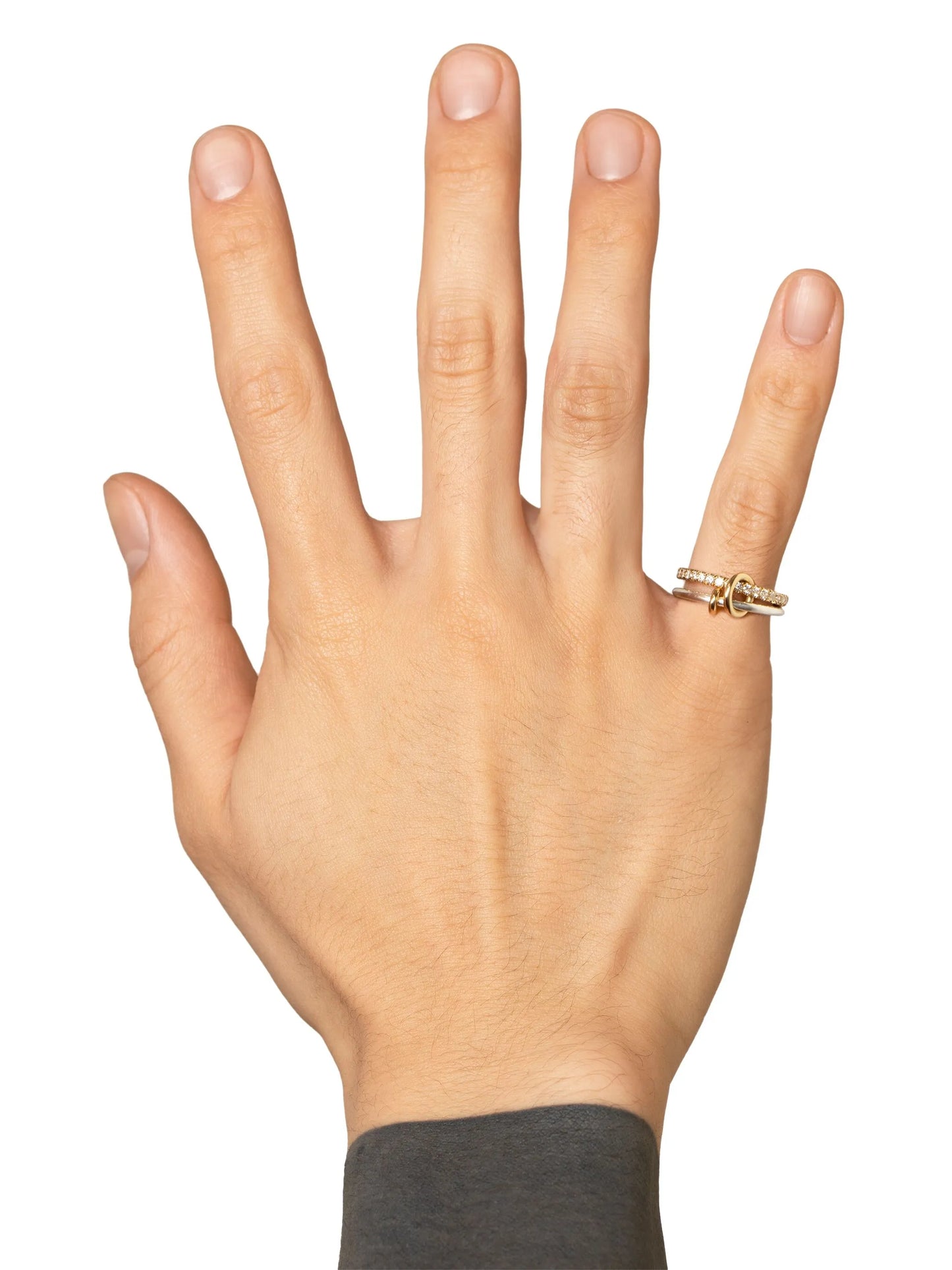 18k yellow gold and sterling silver Emi SG diamond ring