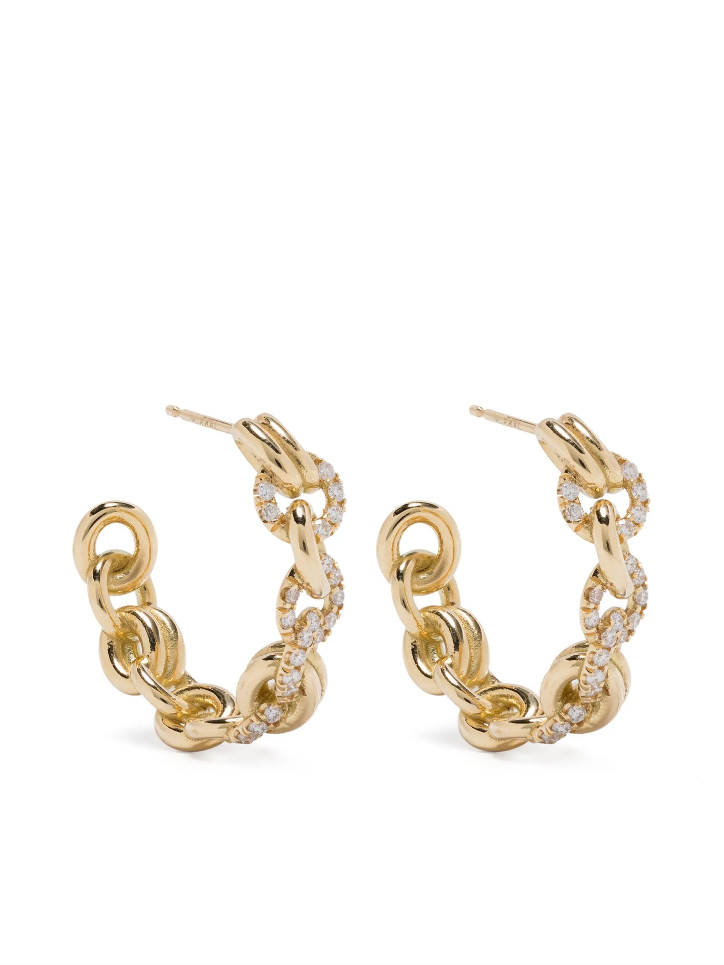 18kt yellow gold Fused Serpens diamond earrings