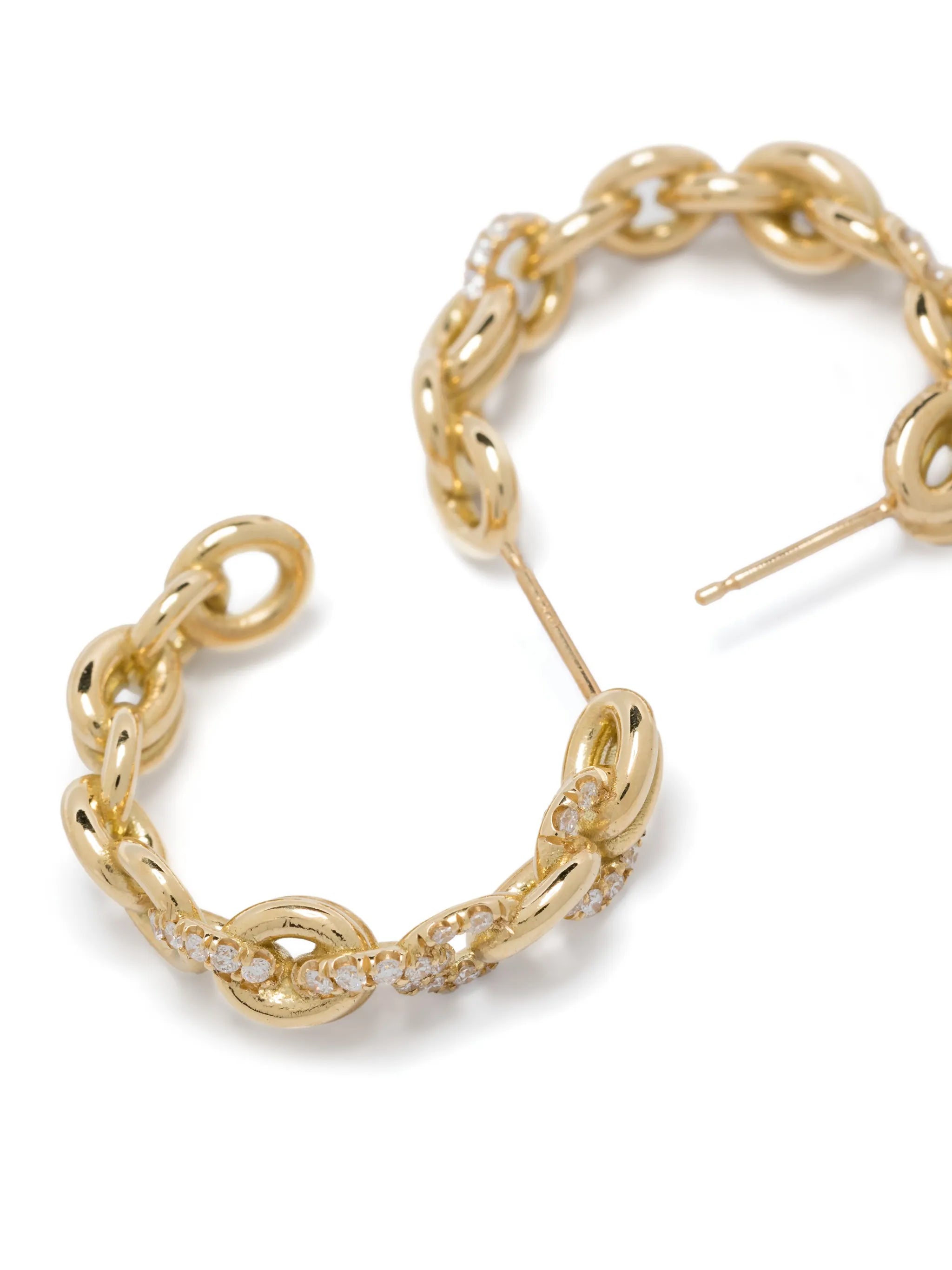 18kt yellow gold Fused Serpens diamond earrings