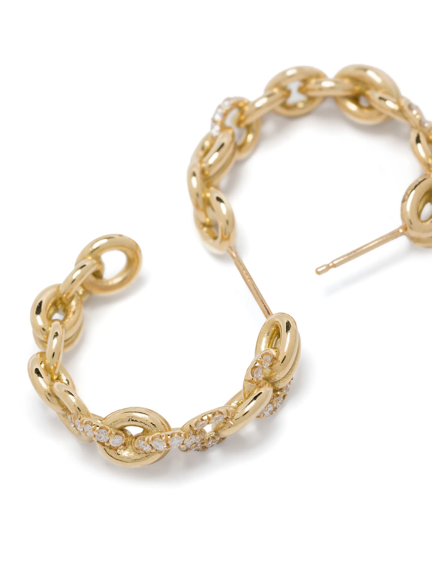 18kt yellow gold Fused Serpens diamond earrings