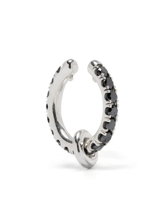 sterling silver Elara black diamond ear cuff