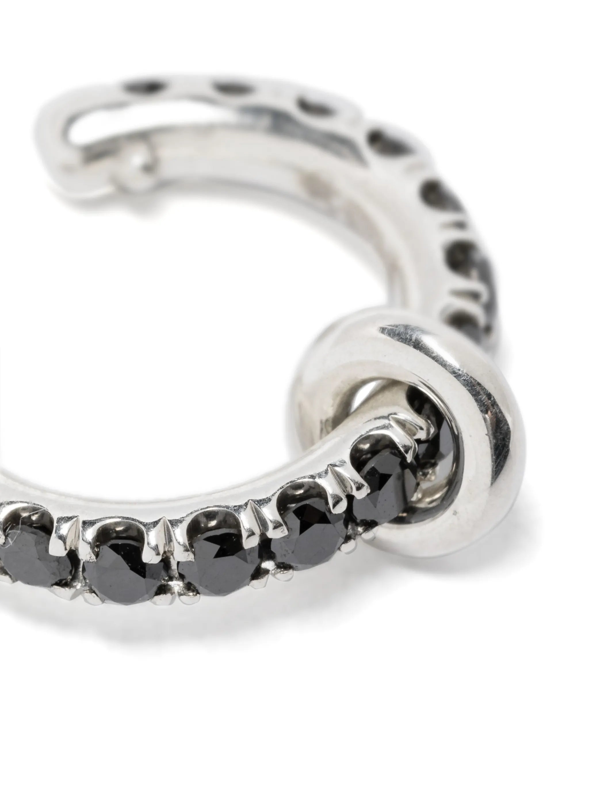 sterling silver Elara black diamond ear cuff