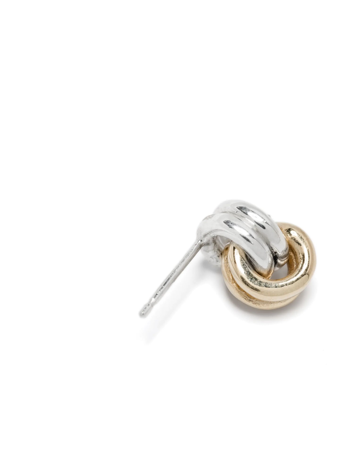 14K yellow gold articulated-links single earring