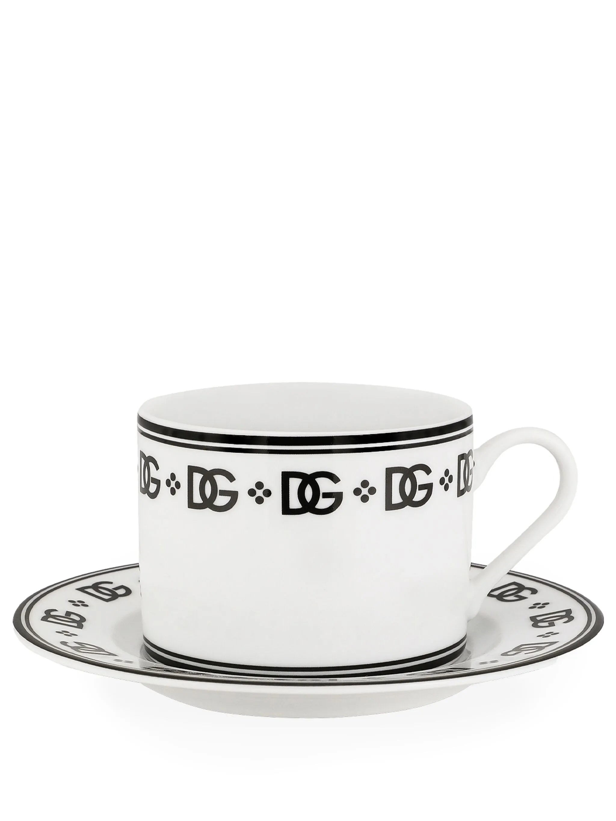 DG logo teacup and saucer (set of two)