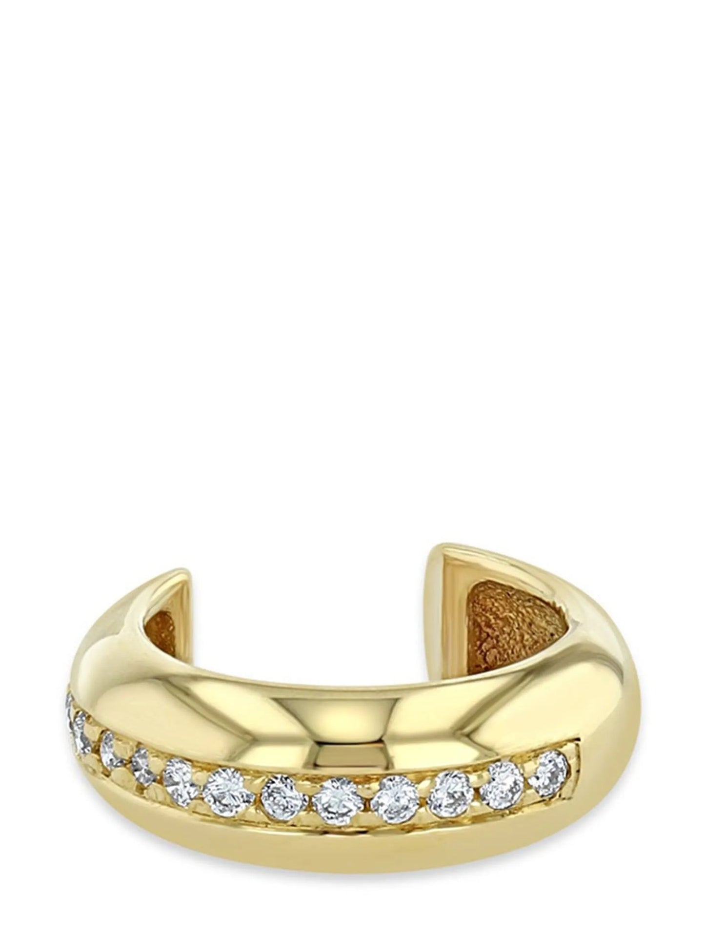 14kt yellow gold diamond ear cuff