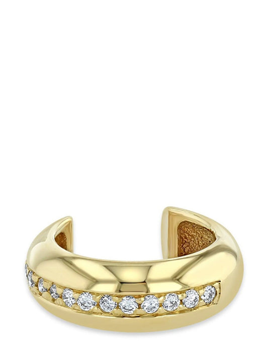 14kt yellow gold diamond ear cuff
