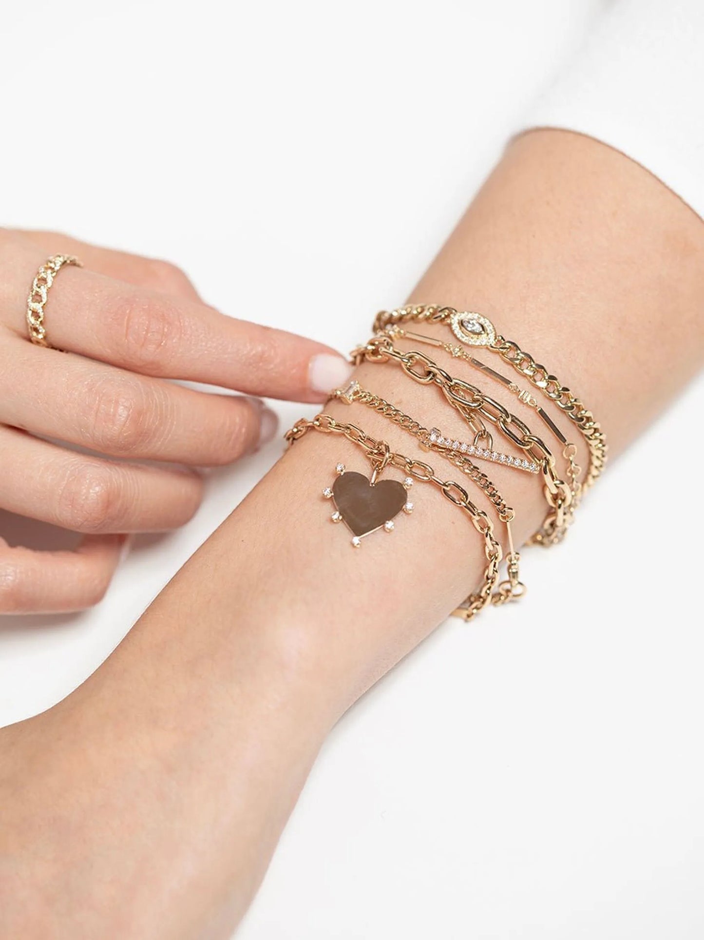 14kt yellow gold Bar diamond bracelet