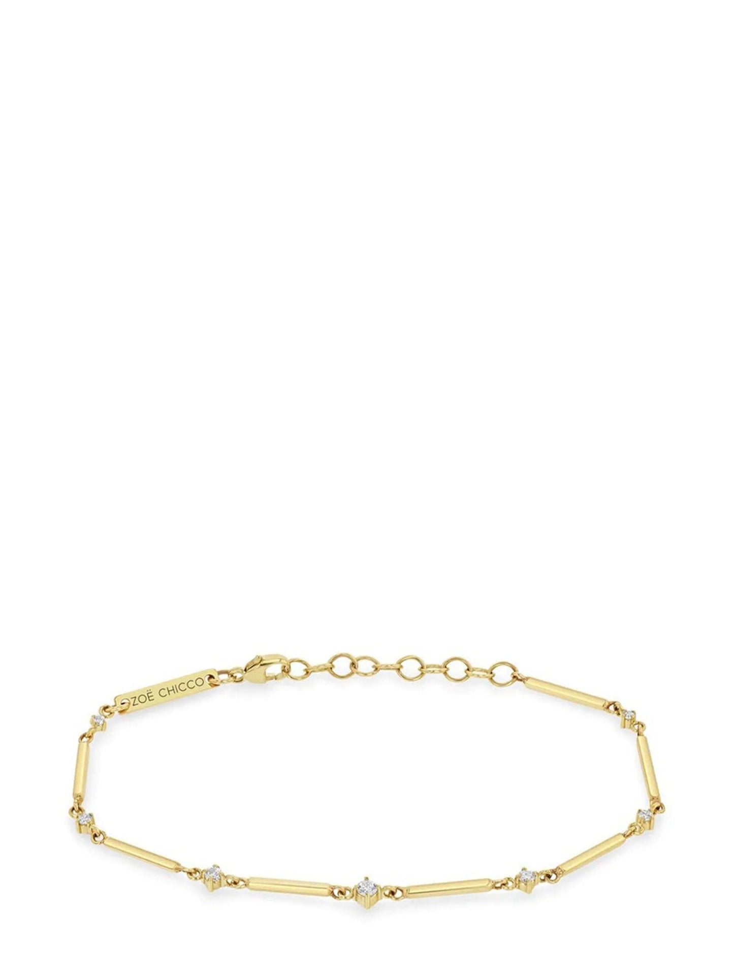 14kt yellow gold Bar diamond bracelet