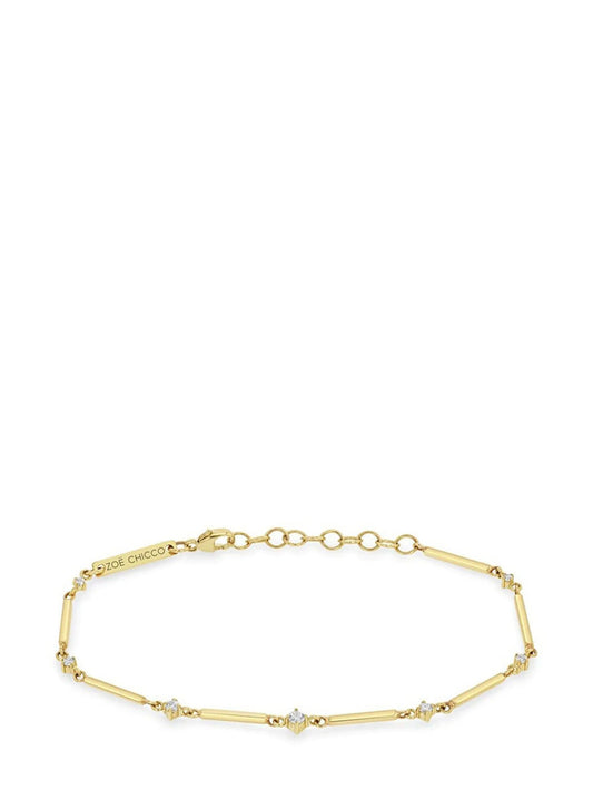 14kt yellow gold Bar diamond bracelet