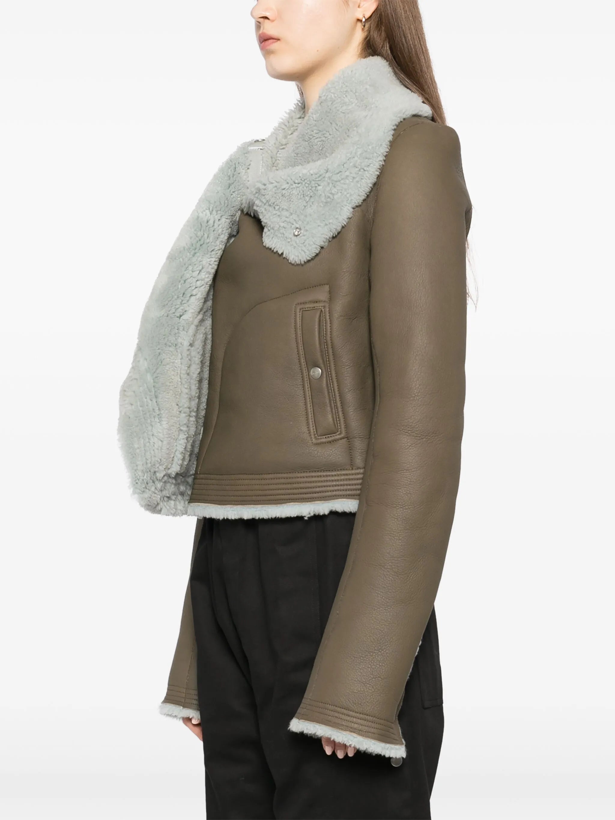 shearling-lining biker jacket