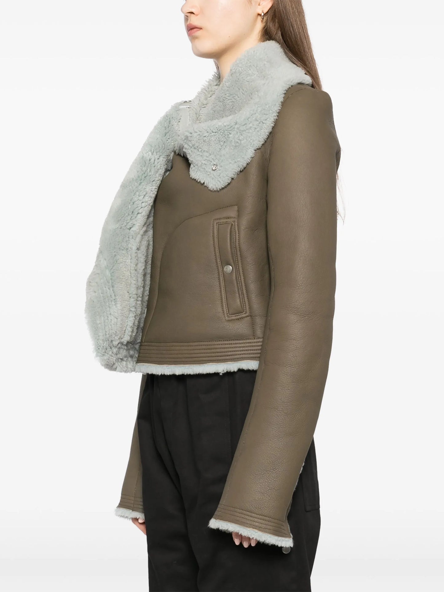 shearling-lining biker jacket