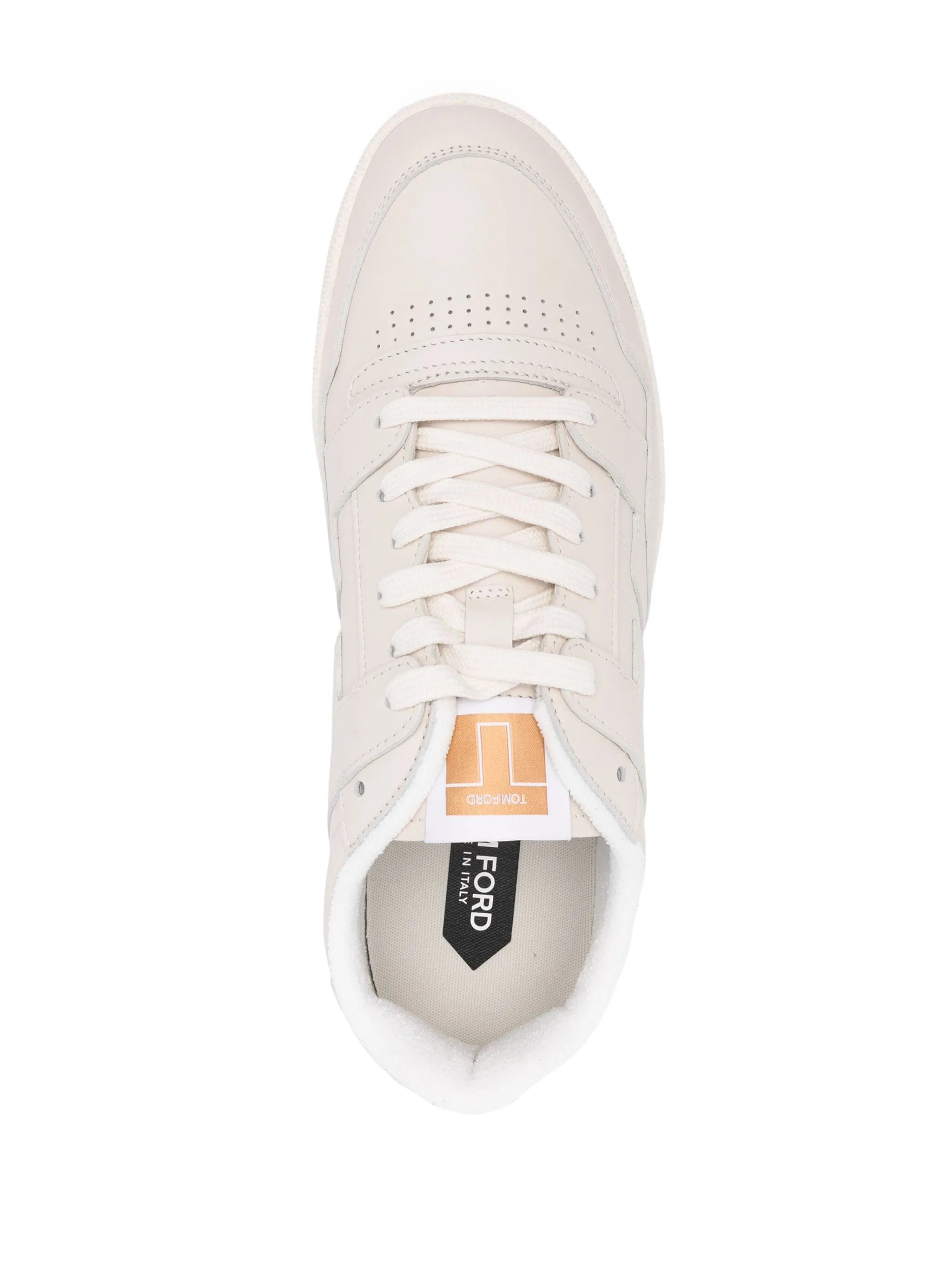 logo-debossed leather sneakers