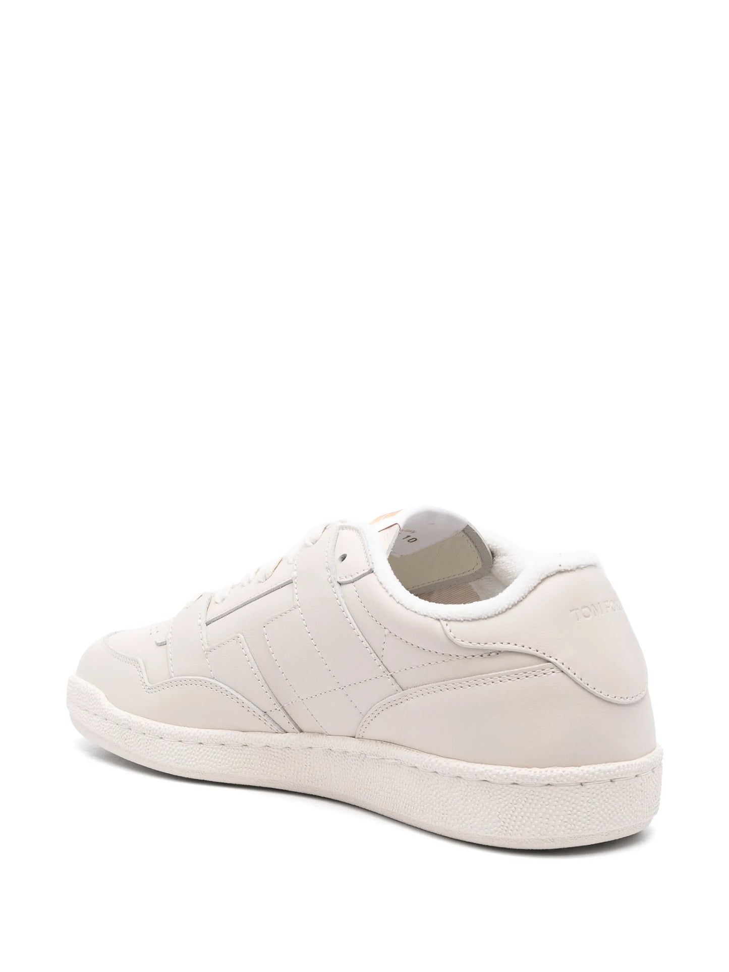 logo-debossed leather sneakers