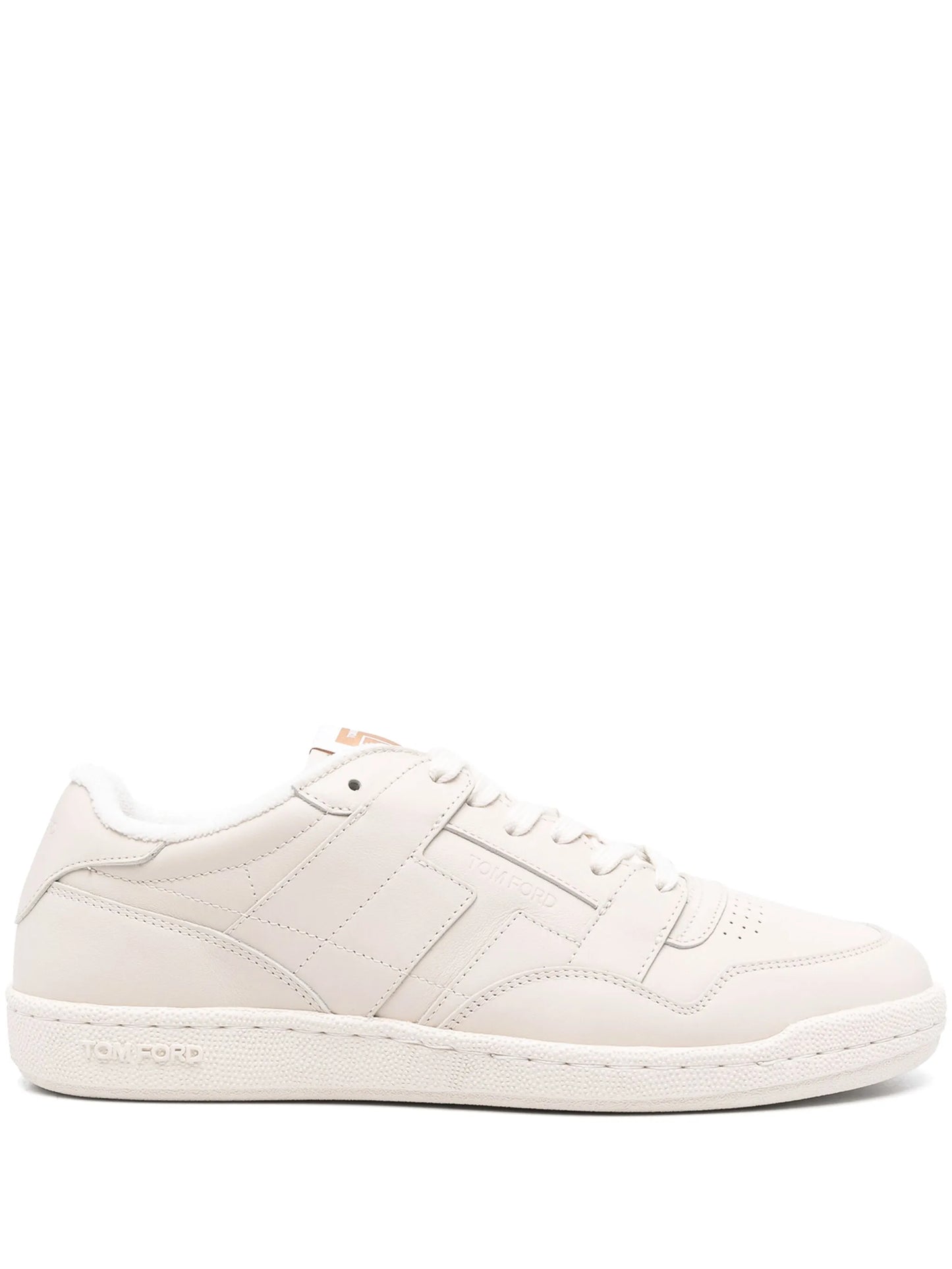 logo-debossed leather sneakers