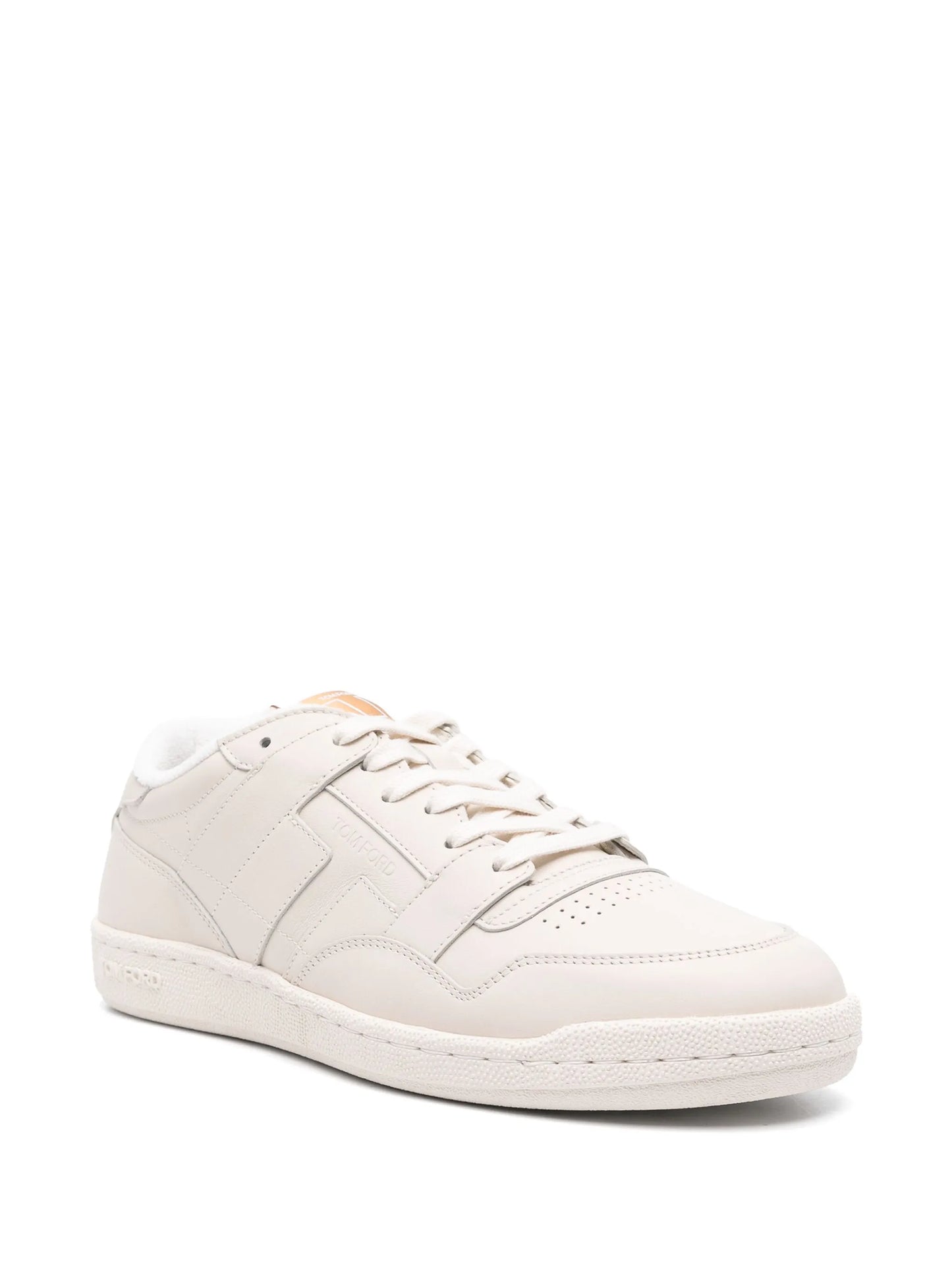 logo-debossed leather sneakers