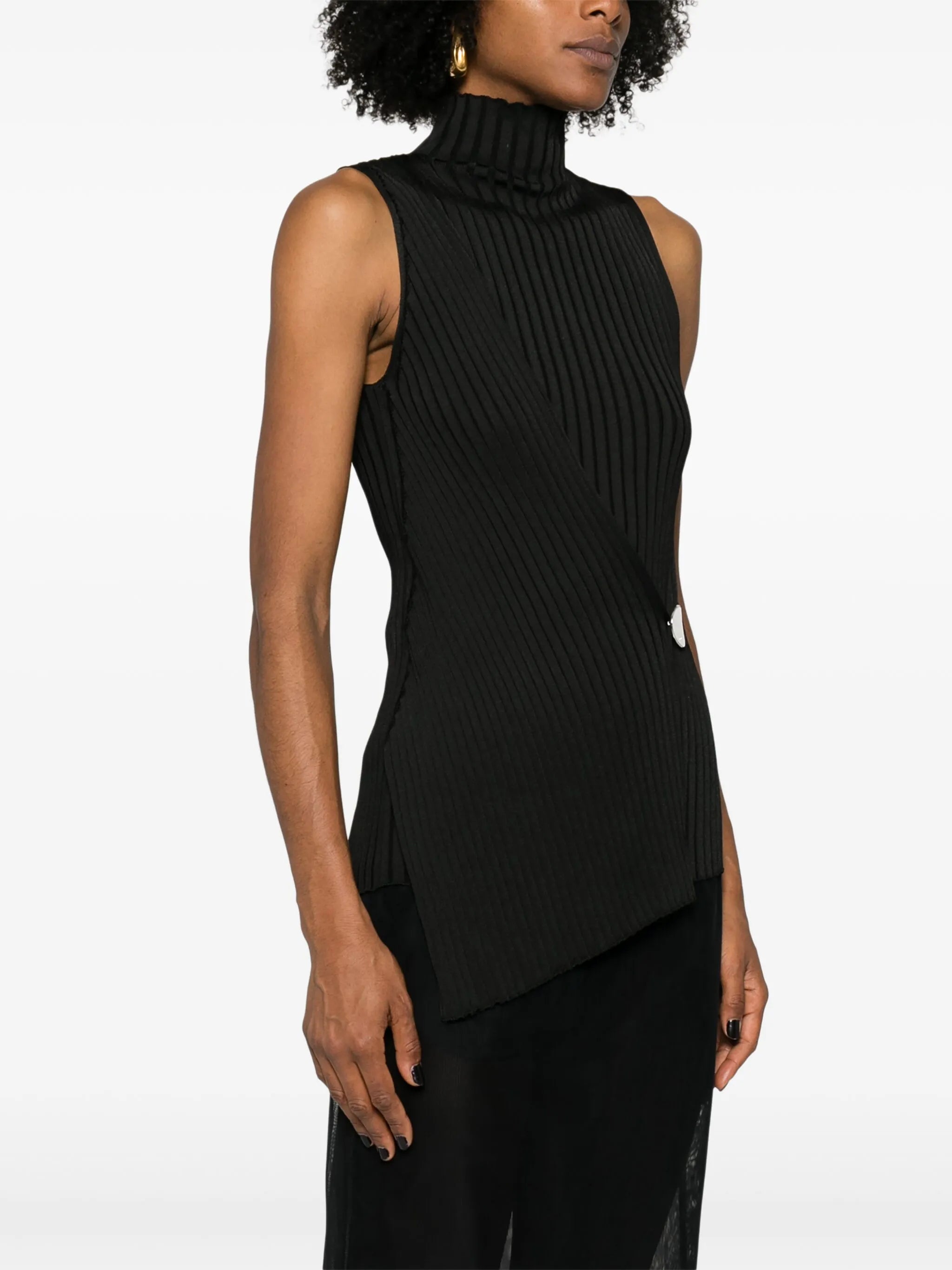 ribbed-knit tank top