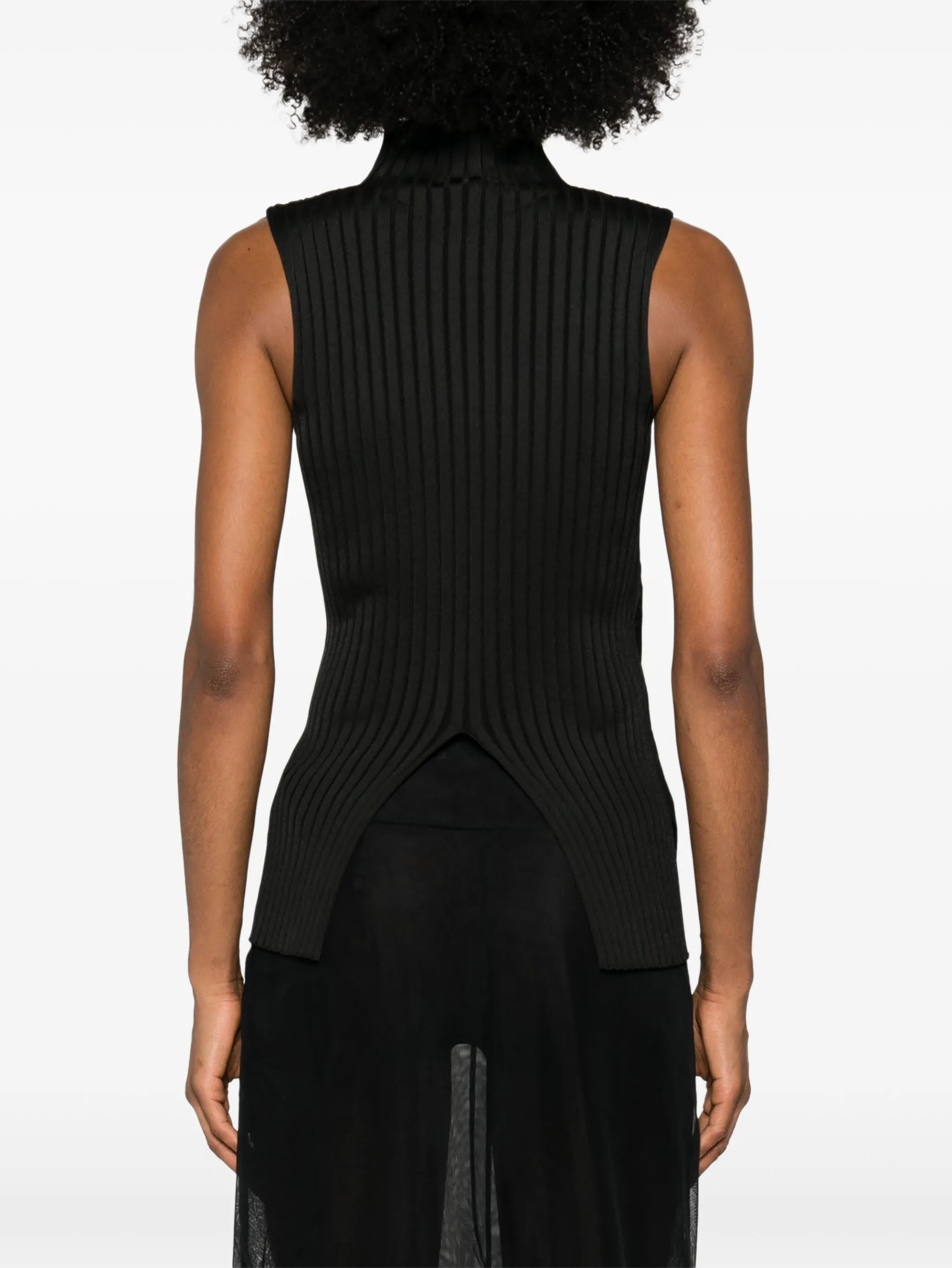 ribbed-knit tank top