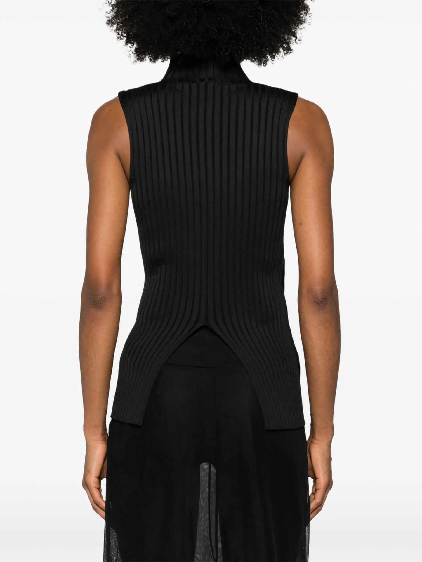 ribbed-knit tank top