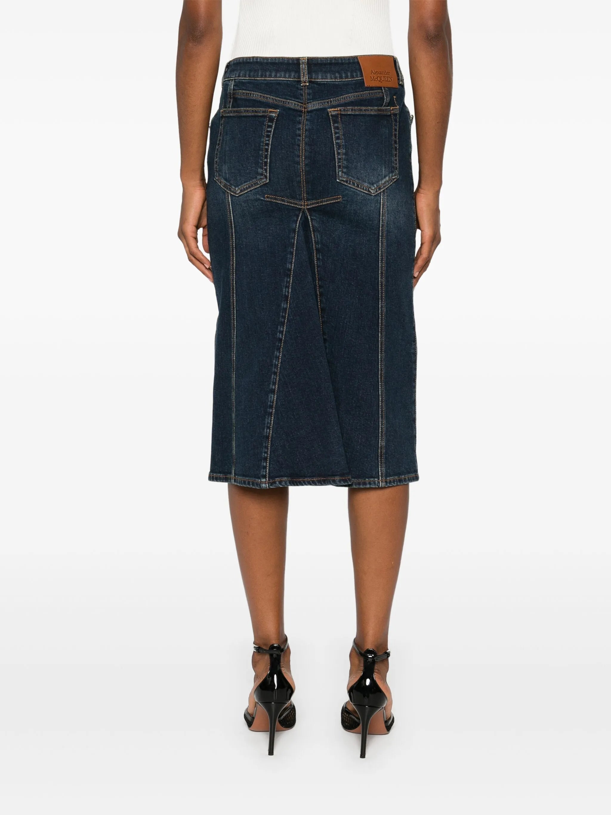 denim pencil skirt