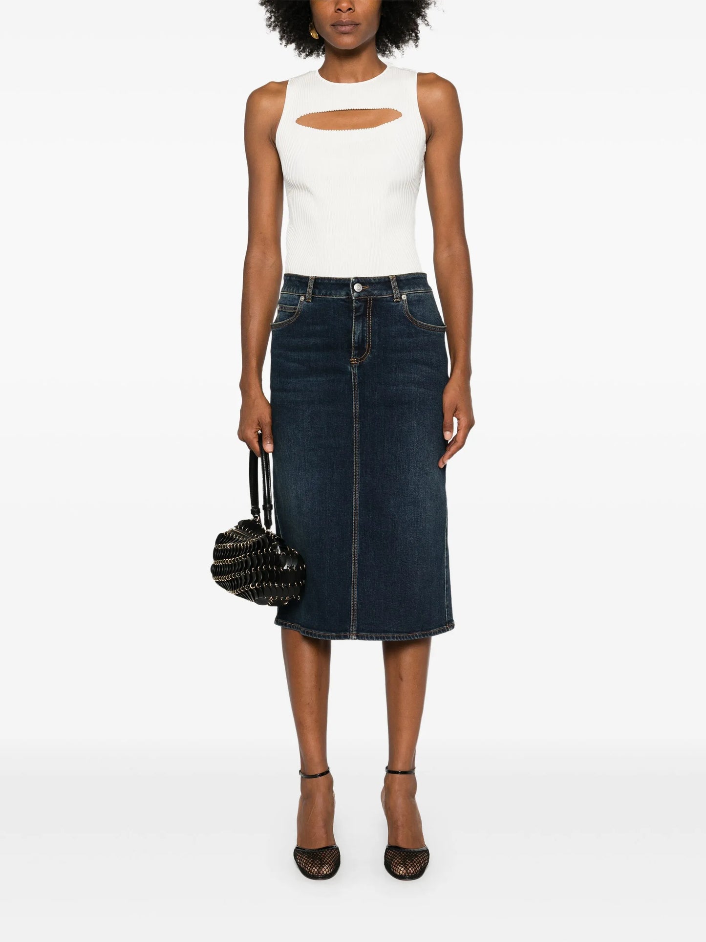 denim pencil skirt