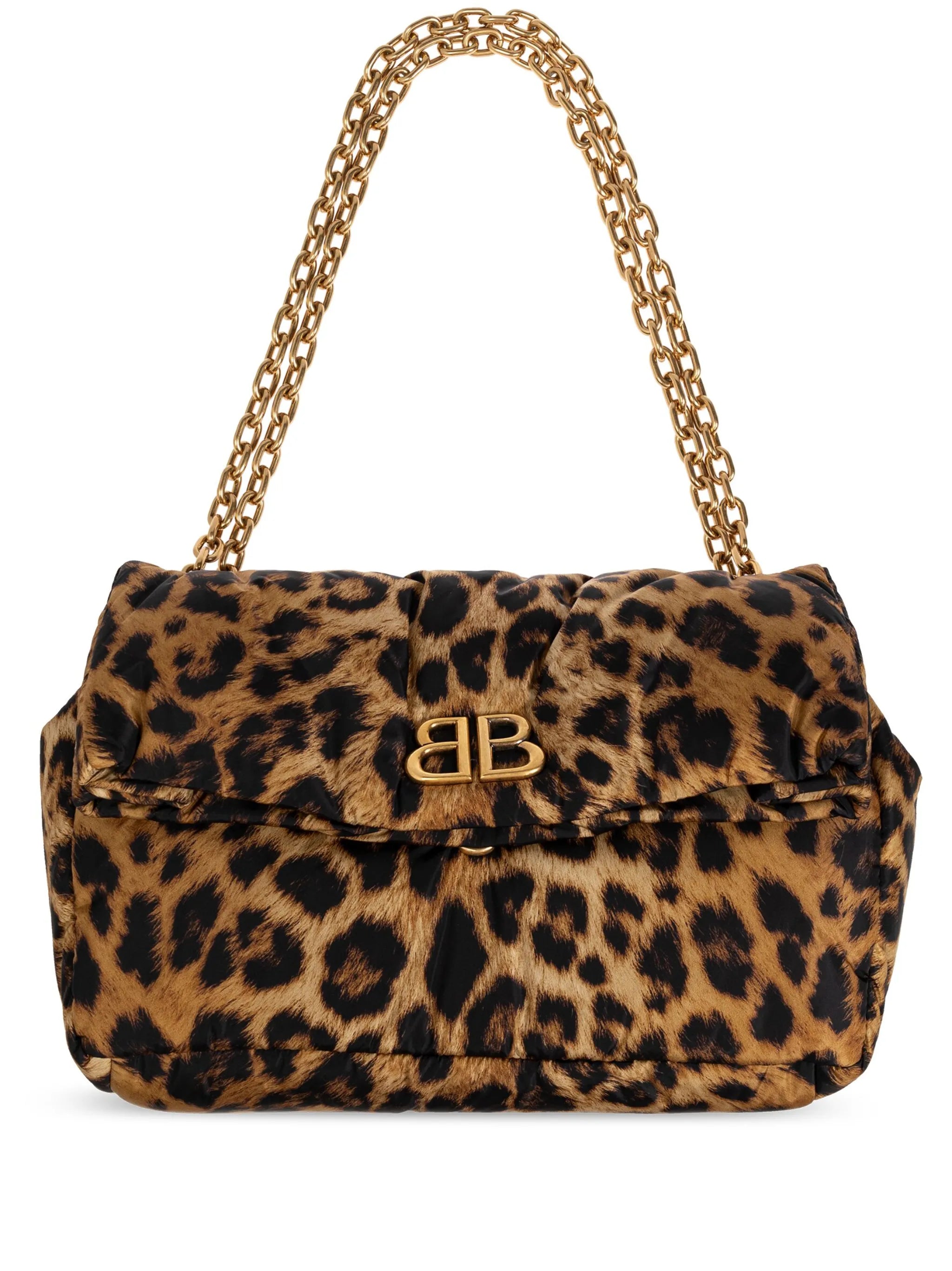 Monaco leopard-print shoulder bag