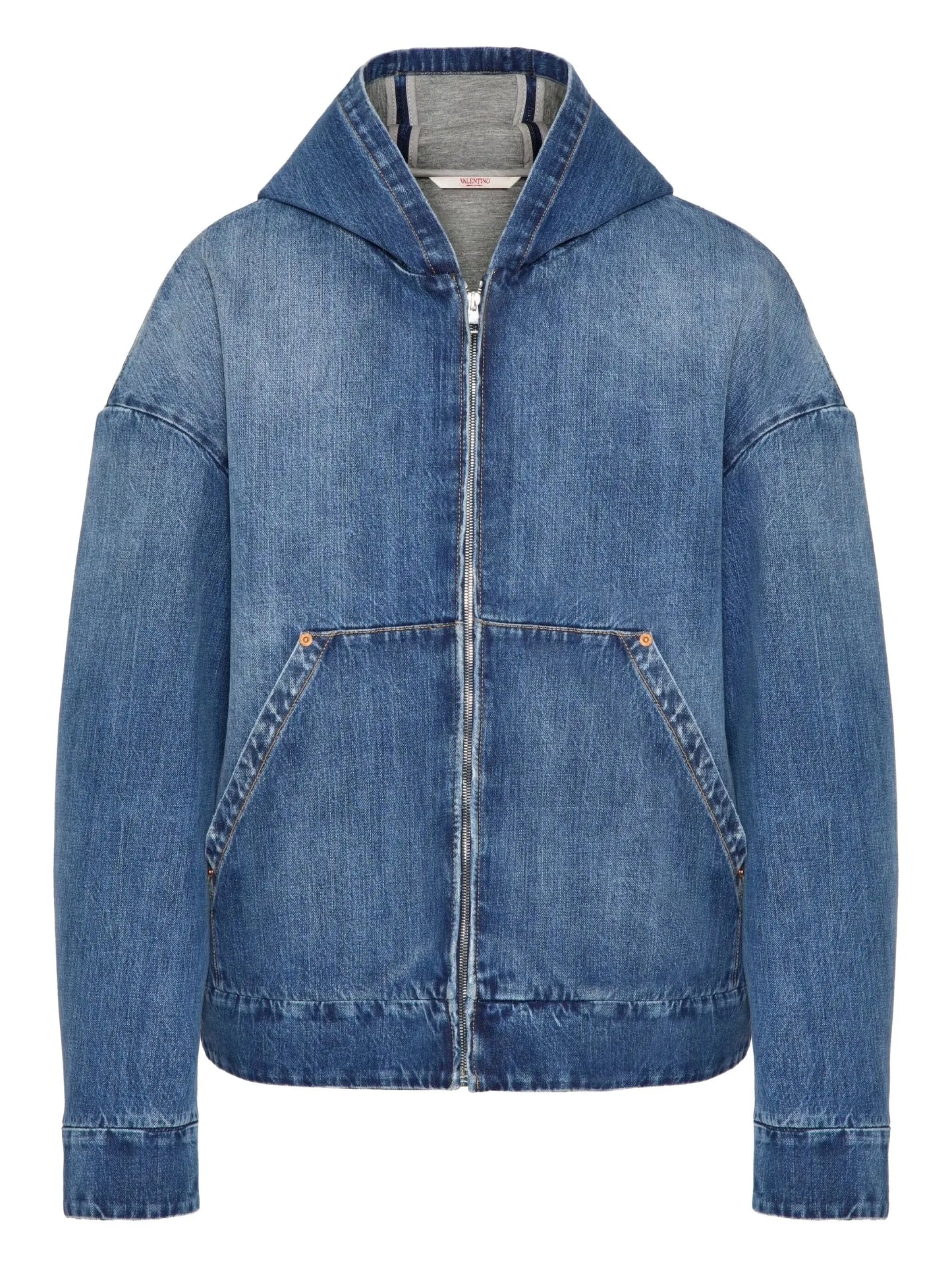 hooded denim jacket