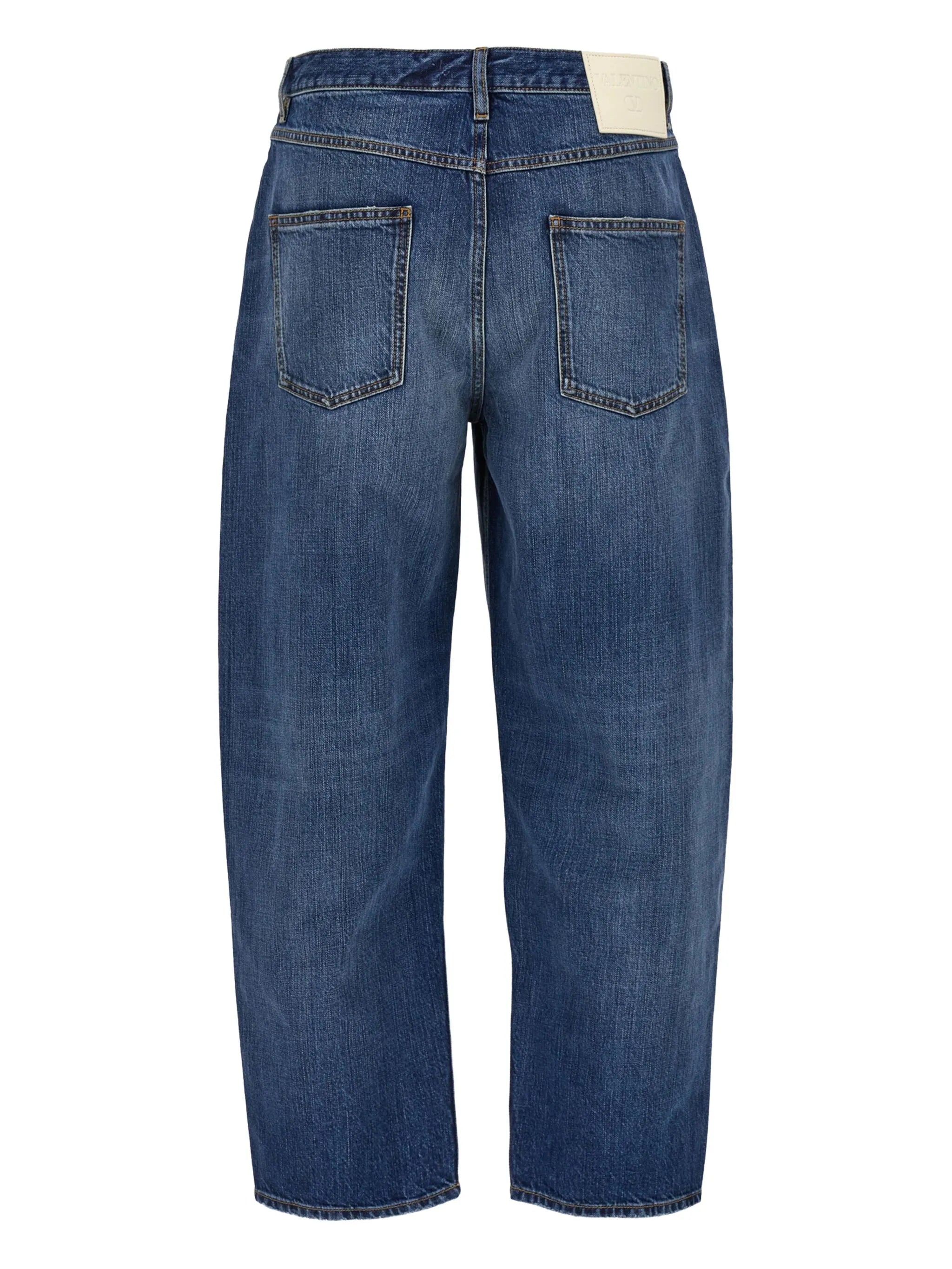 logo-patch loose-fit jeans