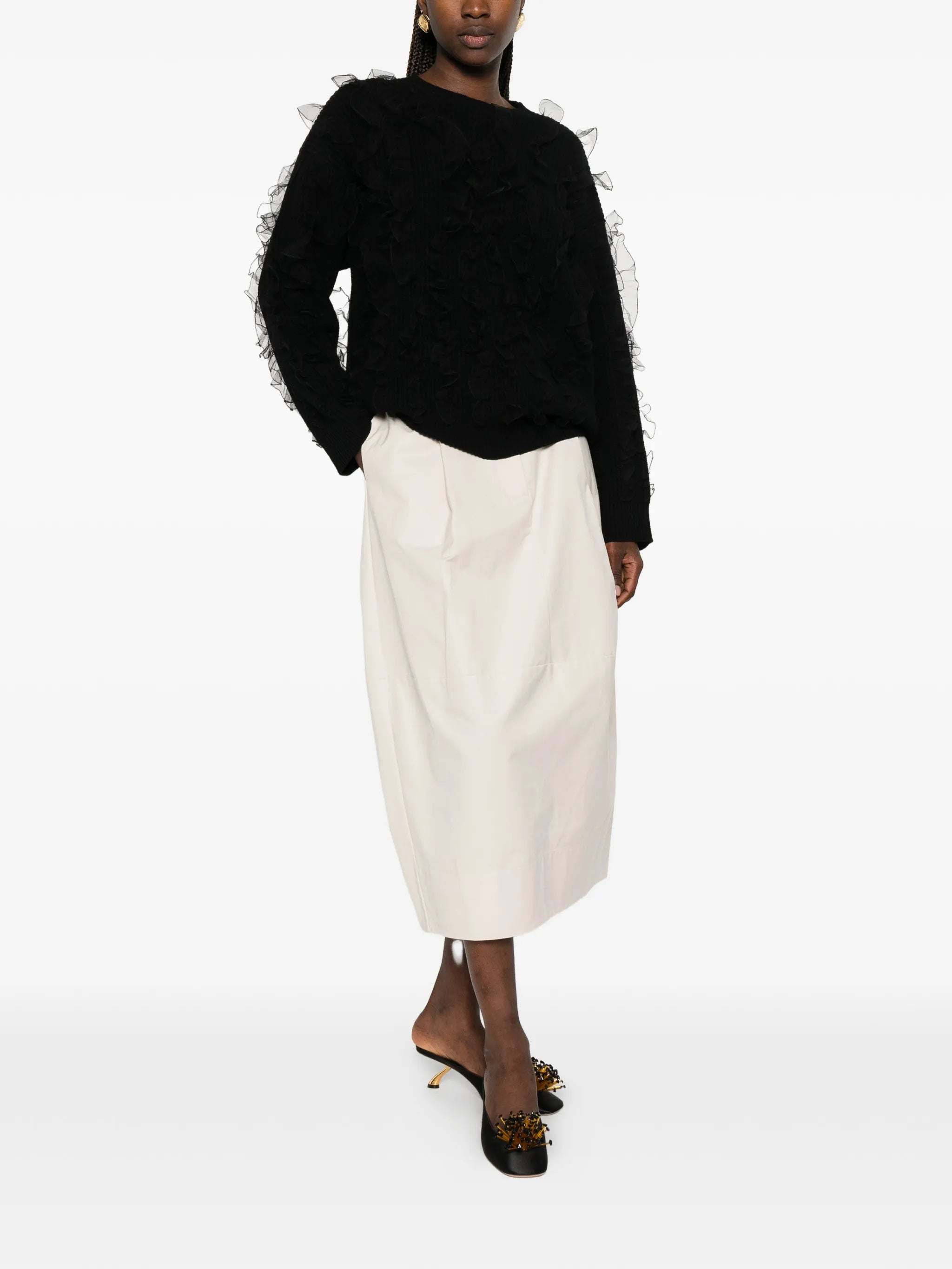 embroidered wool sweater