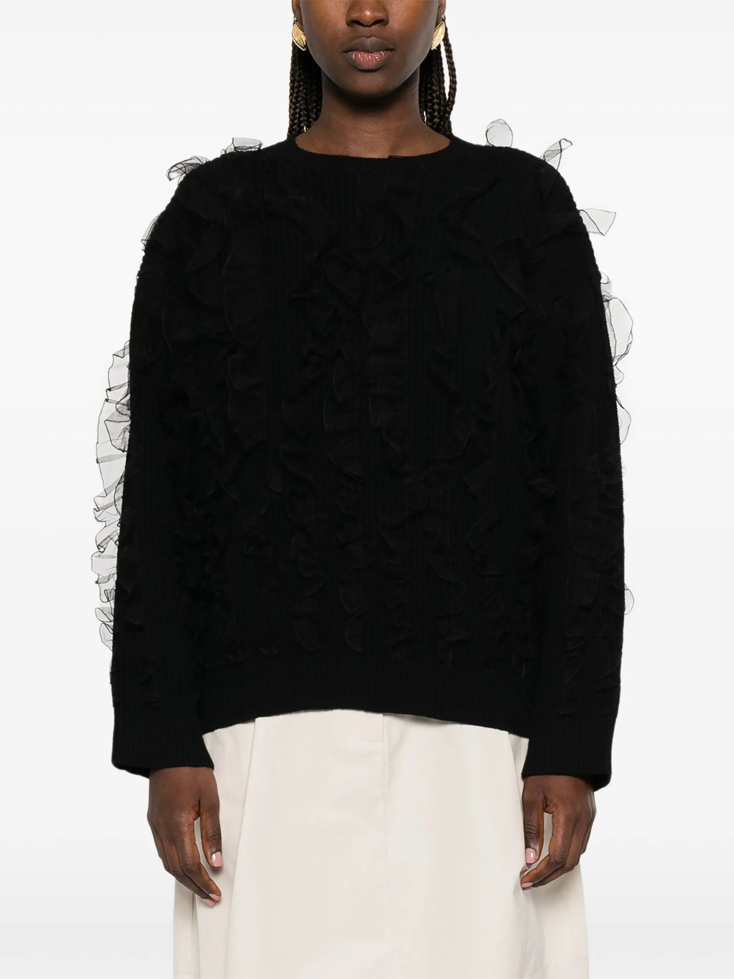 embroidered wool sweater