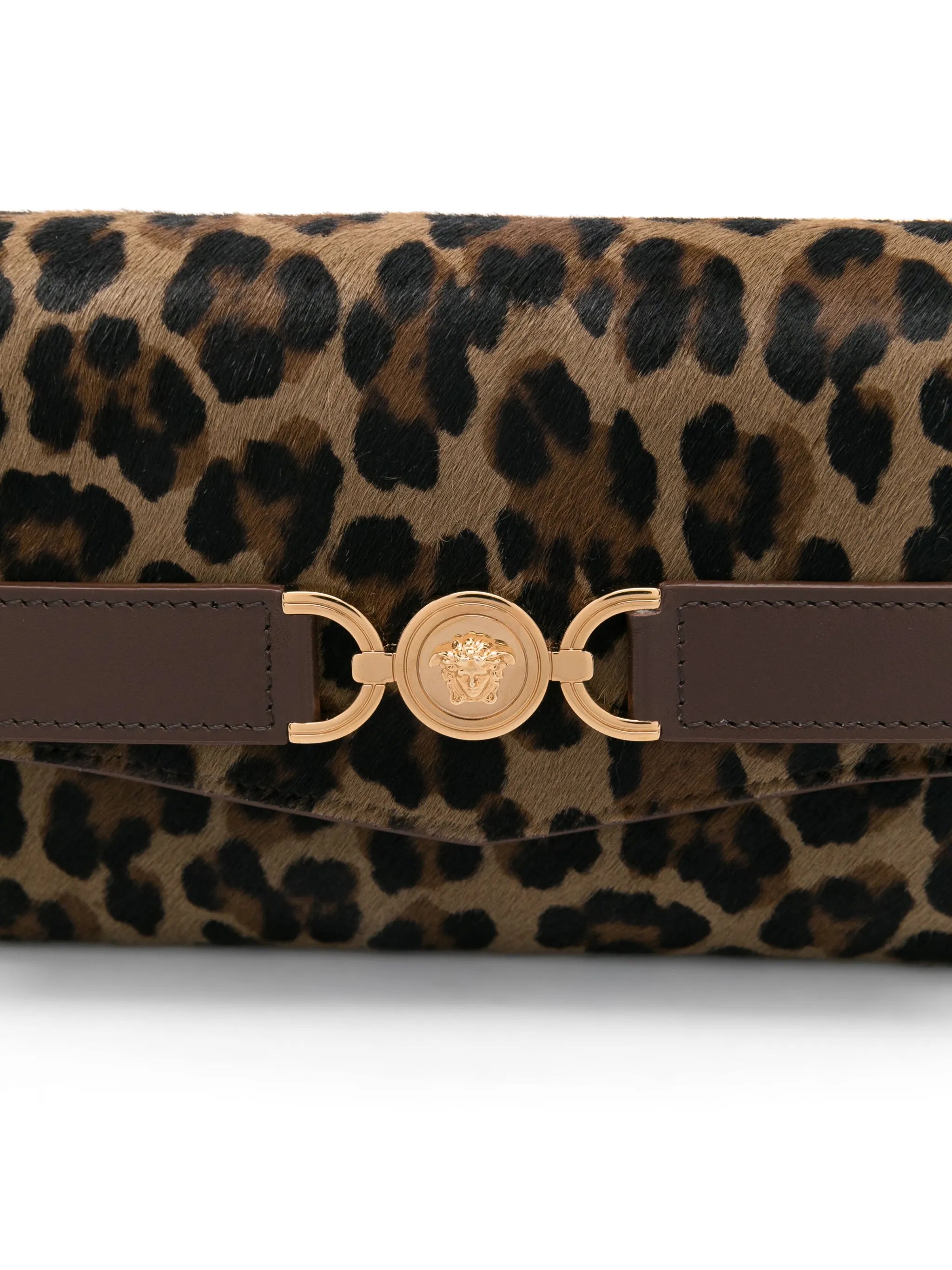 leopard-print clutch bag