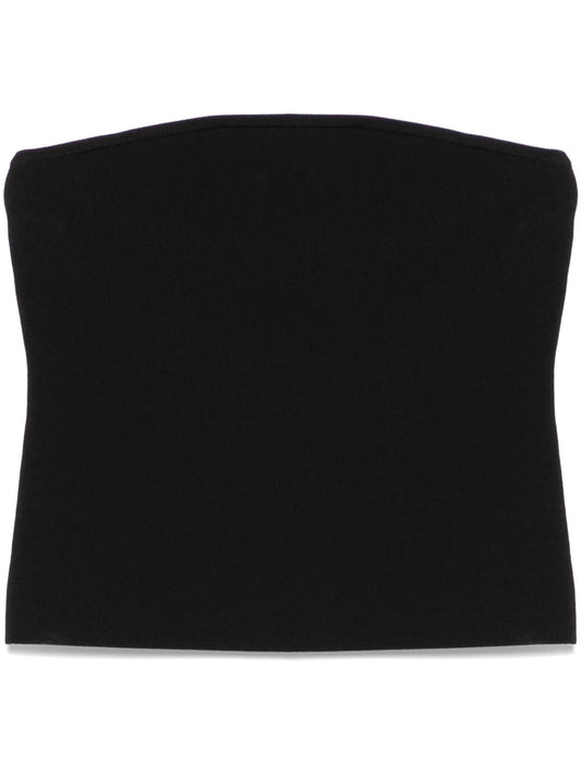 strapless knit crop top