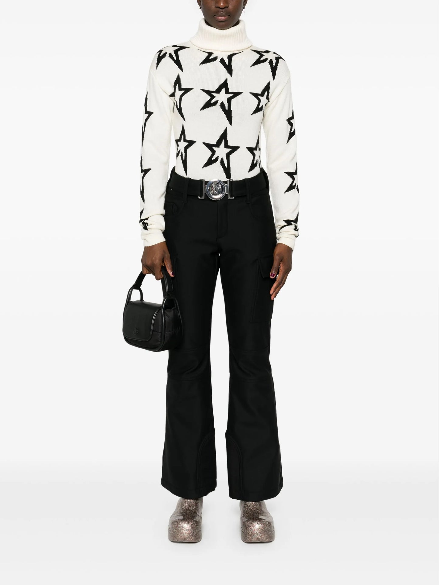 mid-rise cargo ski trousers