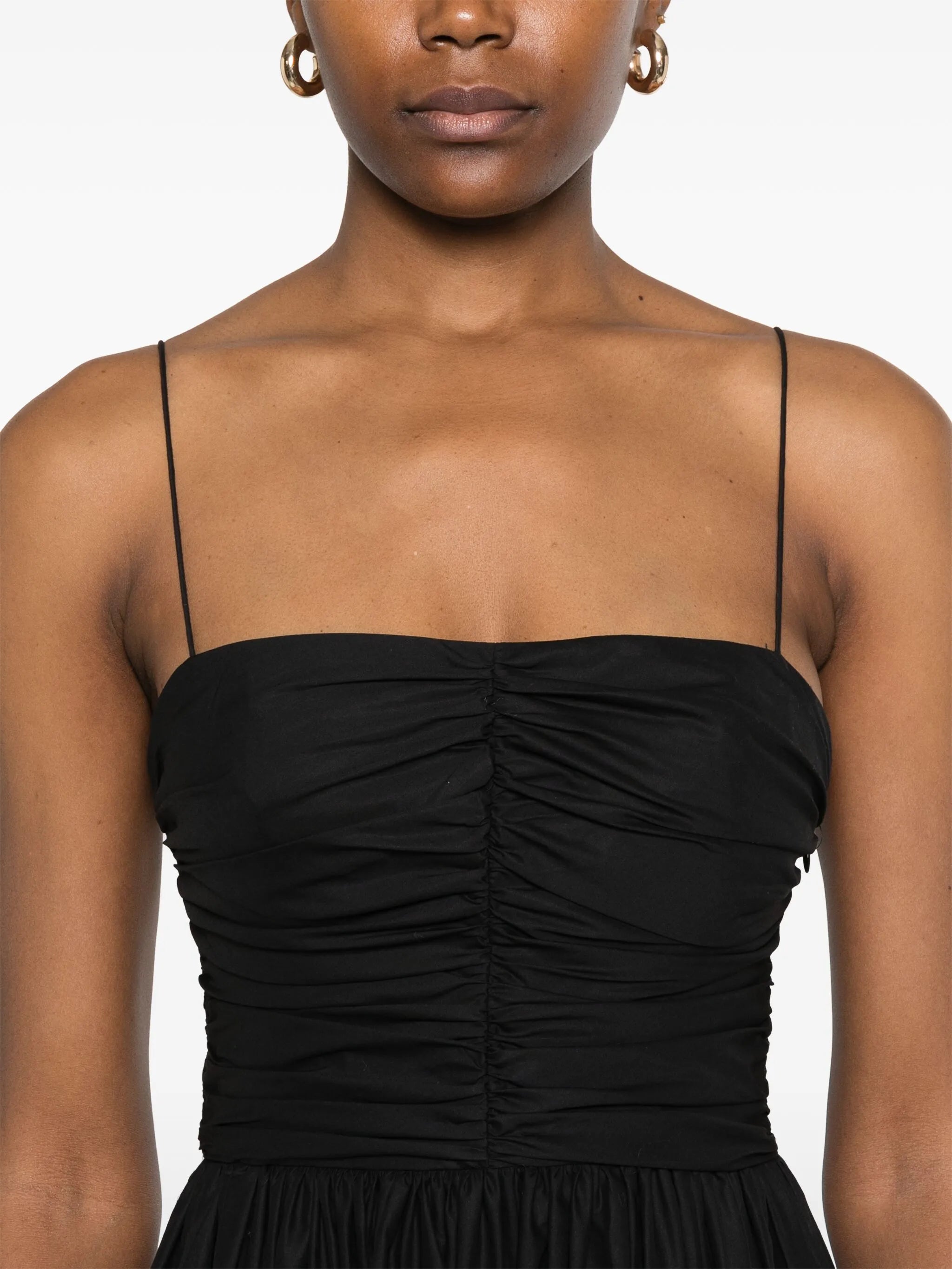 gathered maxi dress