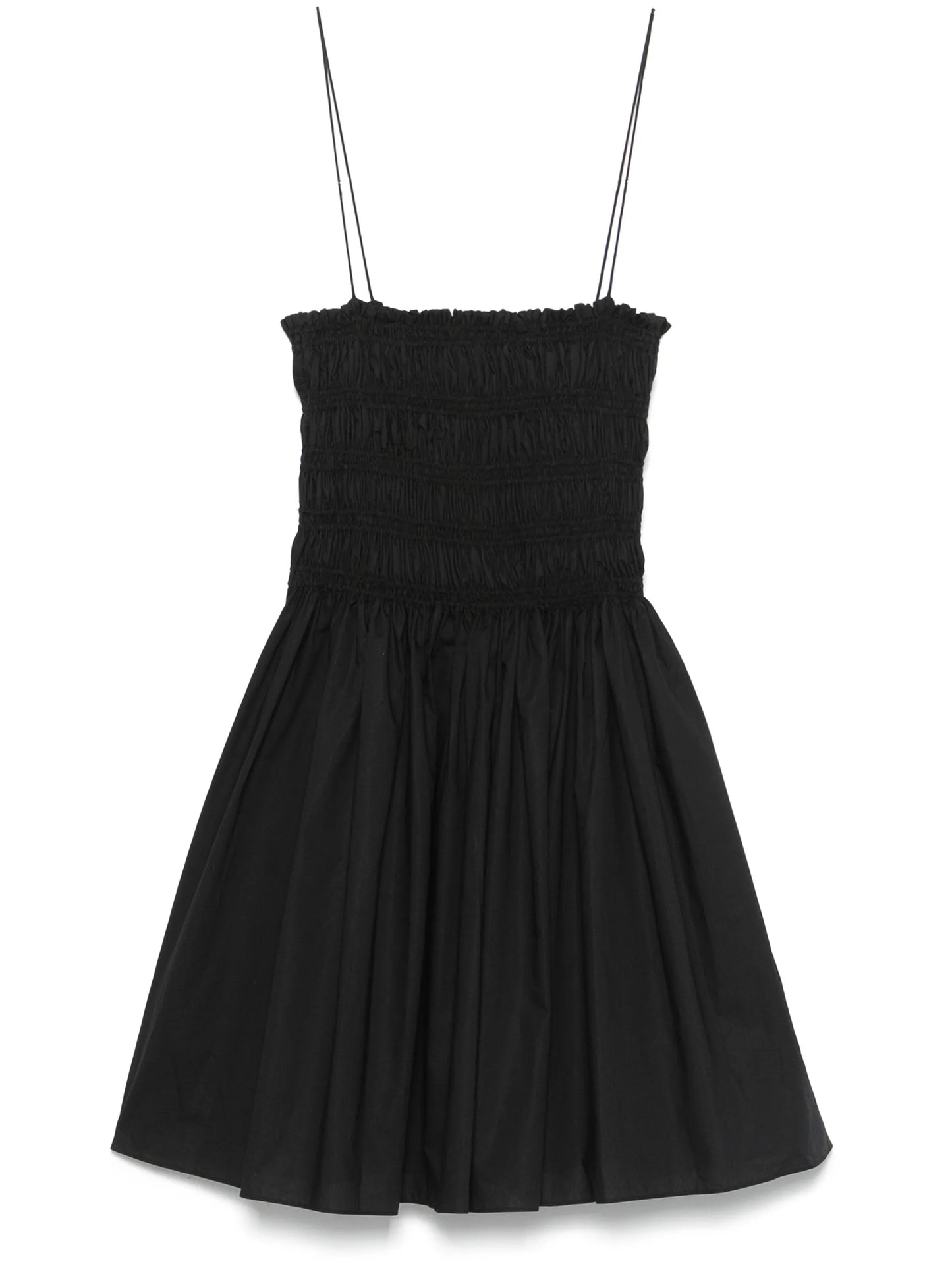 shirred bodice mini dress